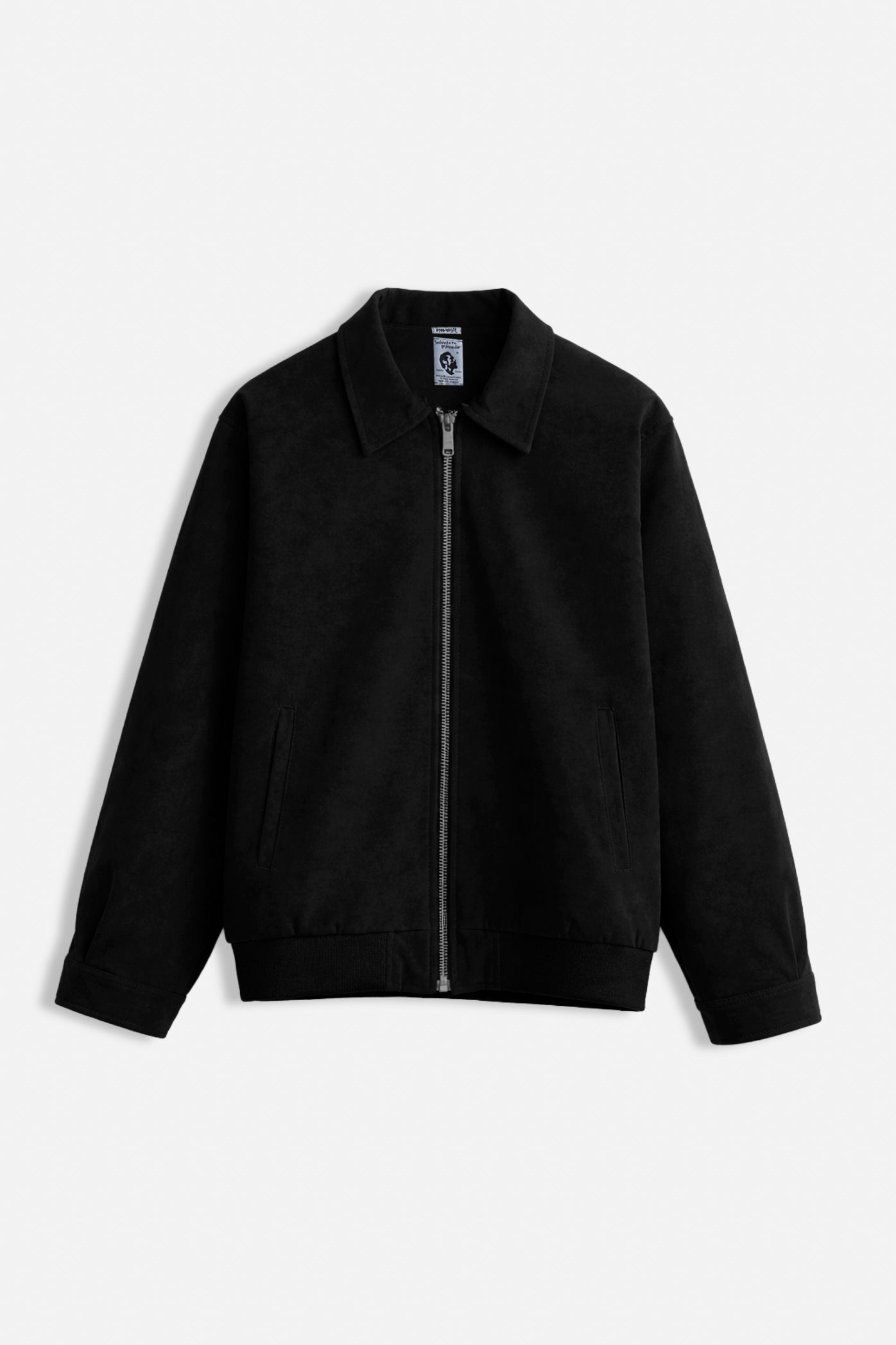 Suede Zipped Jacket Black