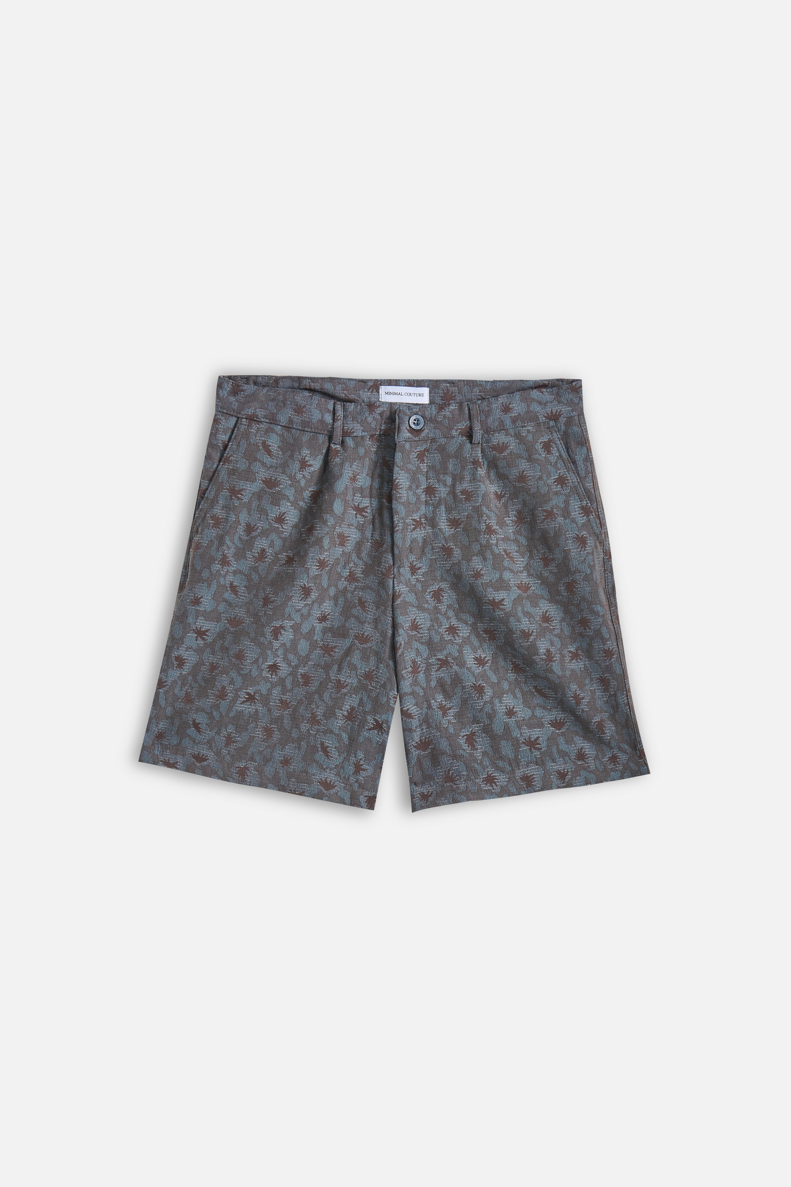 Bermuda “Palm Texture” –  Light Blue