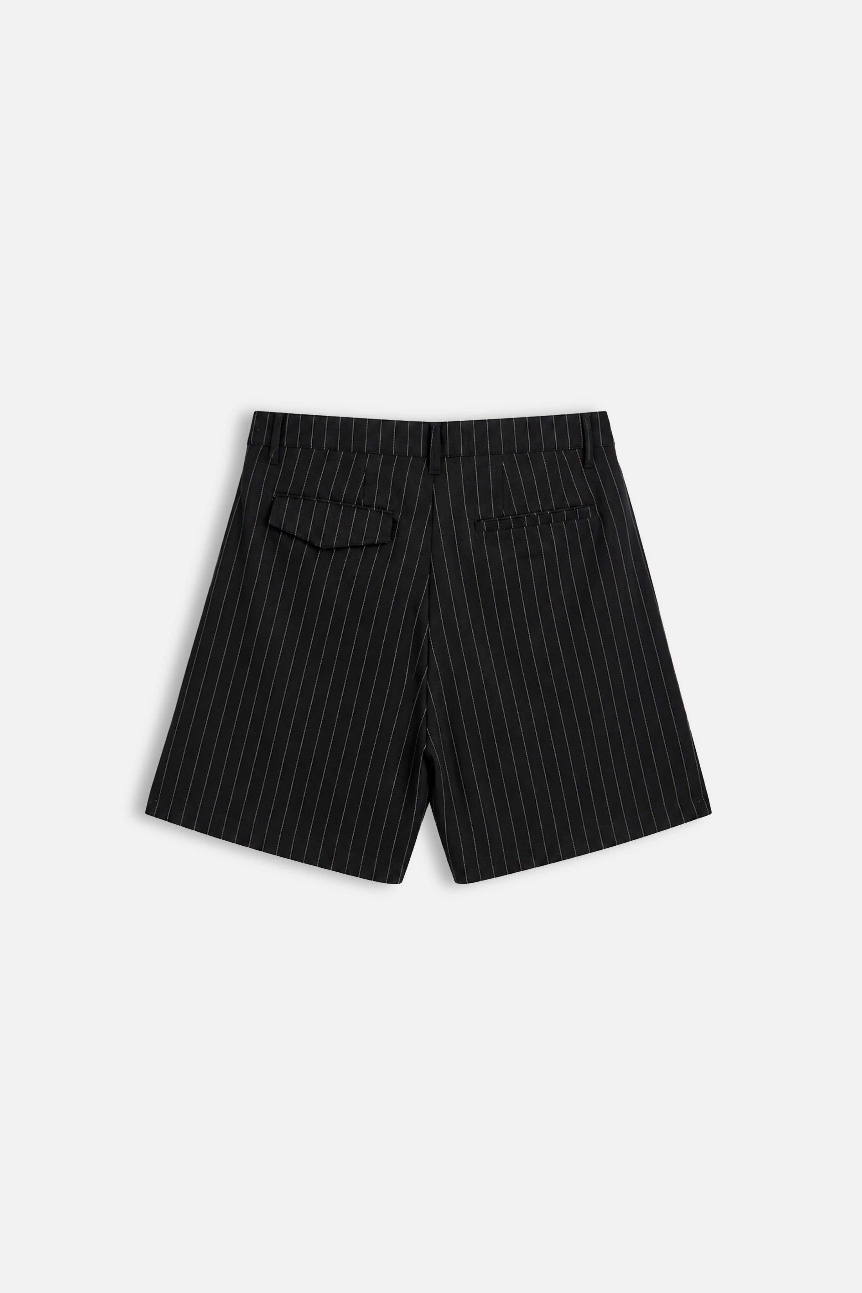 Bermuda “Pinstripe Tailored” – Black
