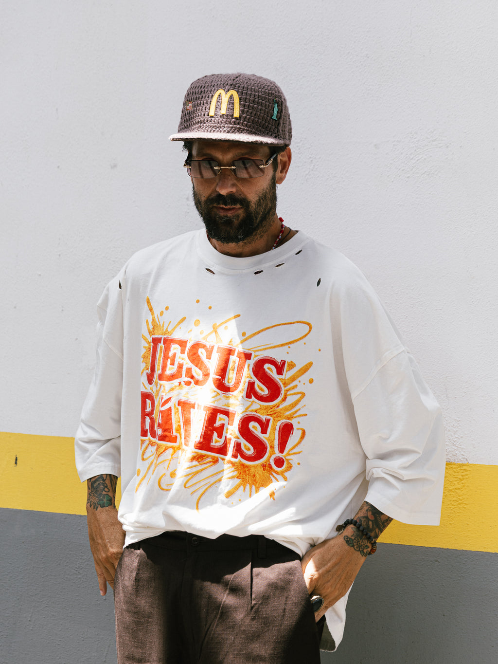 T-Shirt Oversize “Jesus Saves” White