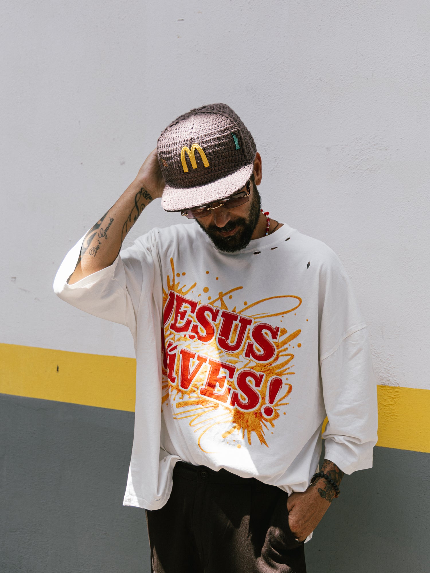 T-Shirt Oversize “Jesus Saves” White