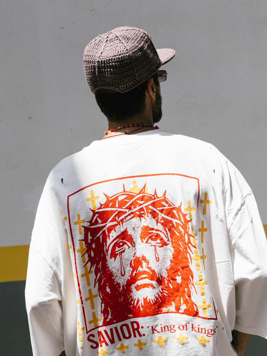 T-Shirt Oversize “Jesus Saves” White