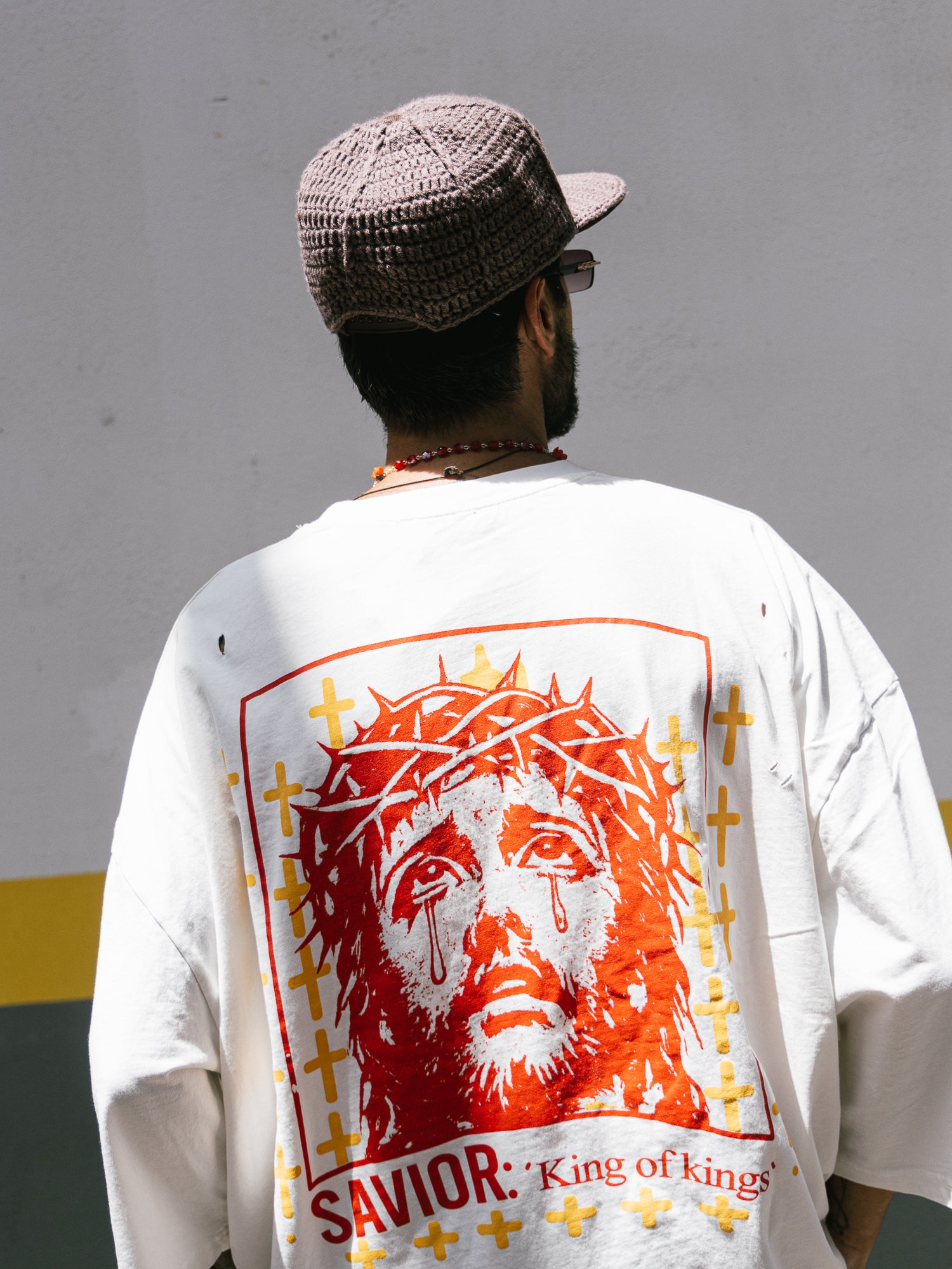 T-Shirt Oversize “Jesus Saves” White