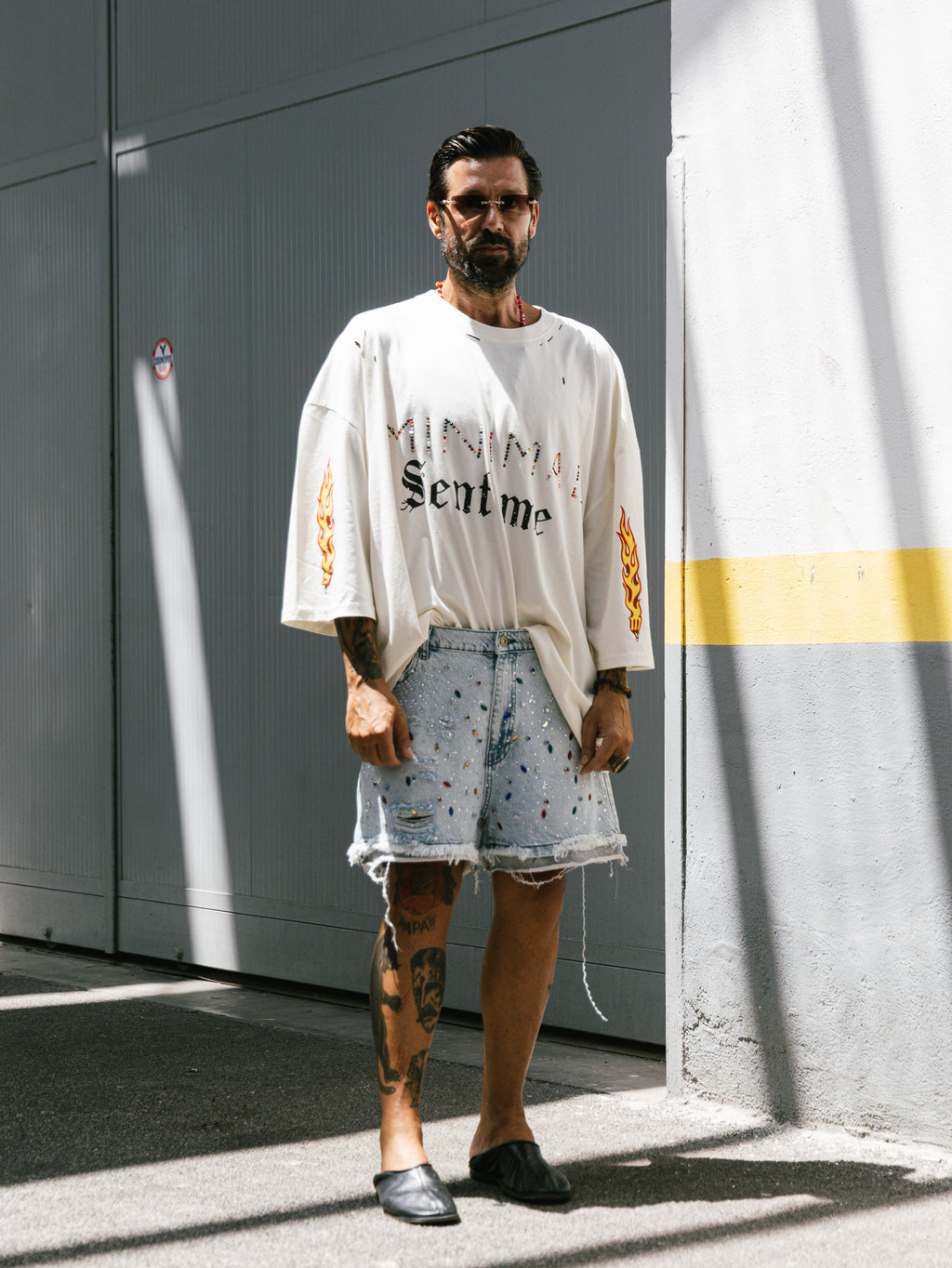 Bermuda denim/felpa