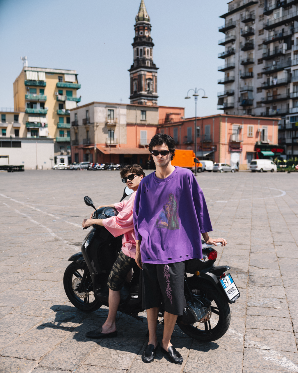 T-shirt stampata Purple