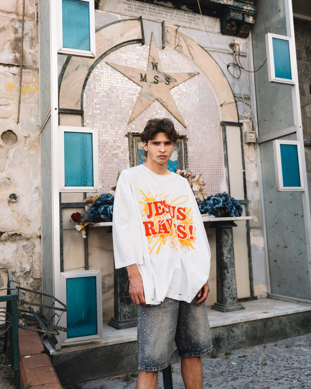 T-Shirt Oversize “Jesus Saves” White