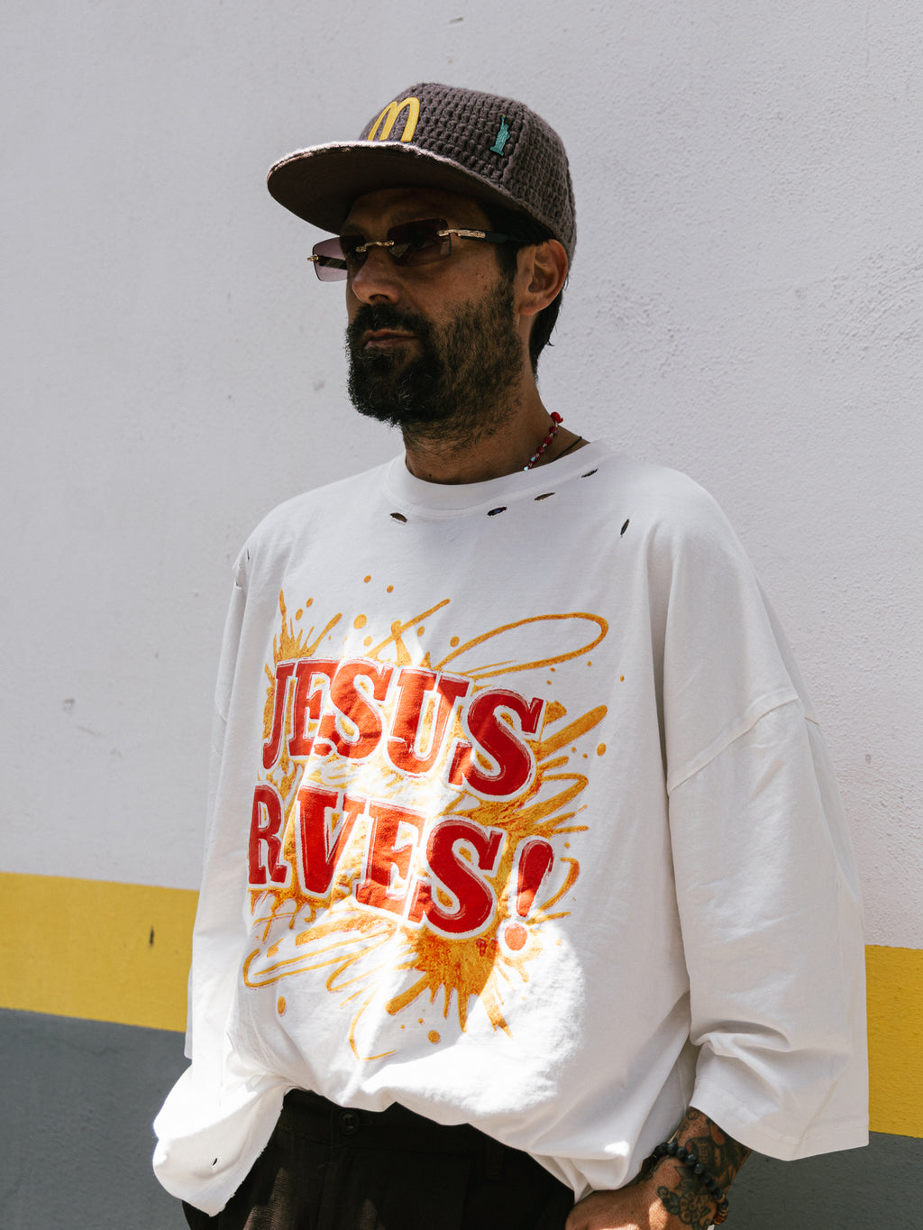 T-Shirt Oversize “Jesus Saves” White