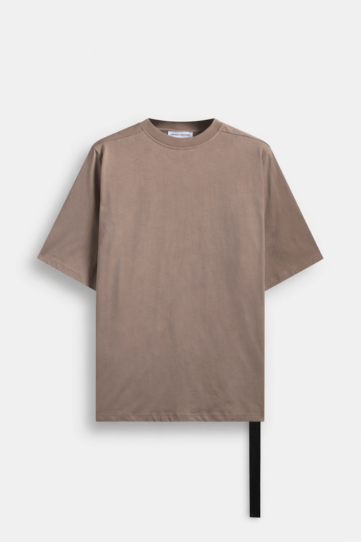 T-shirt con dettaglio nastro Beige