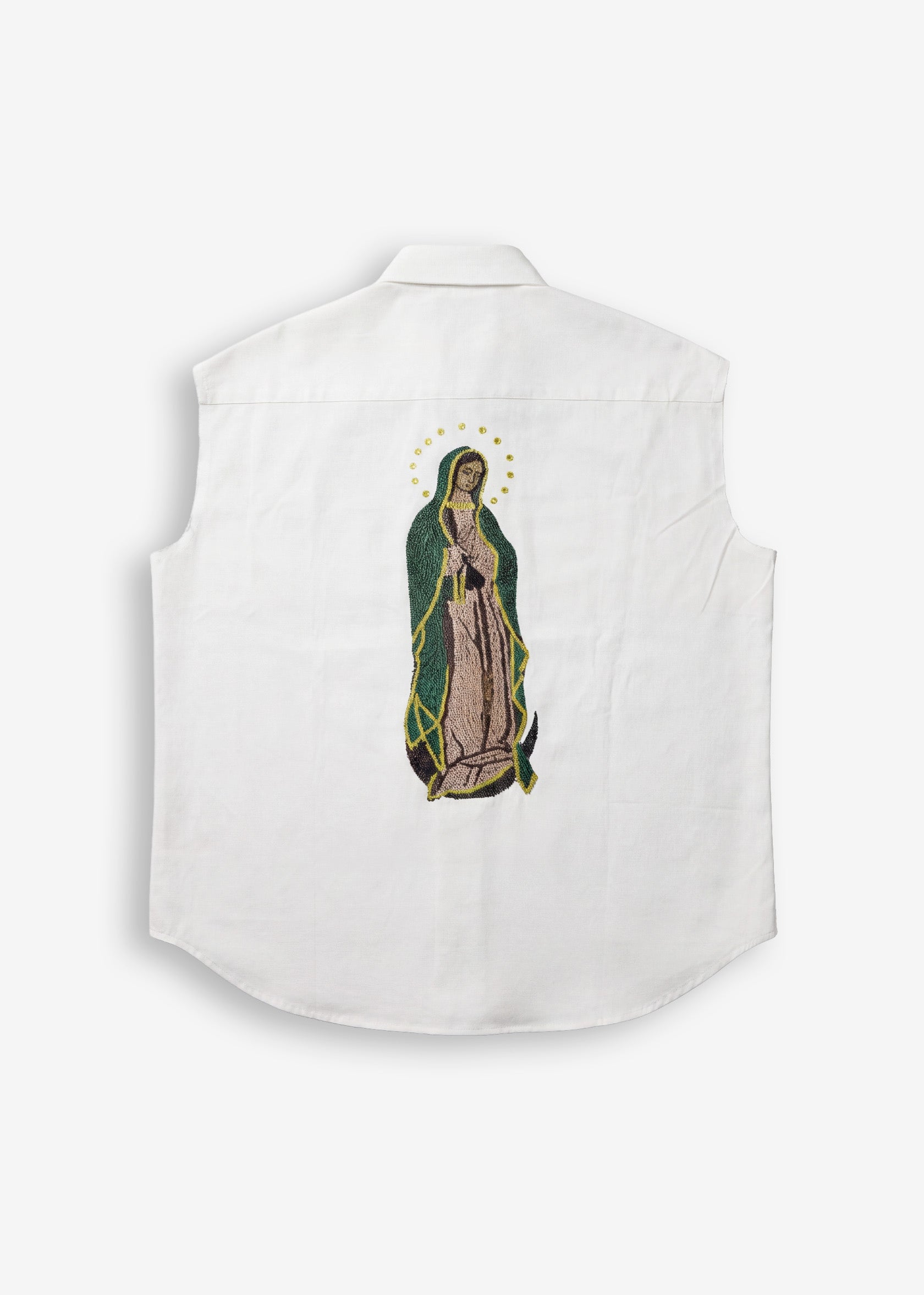 Camicia smanicata “Santa Madre” – White