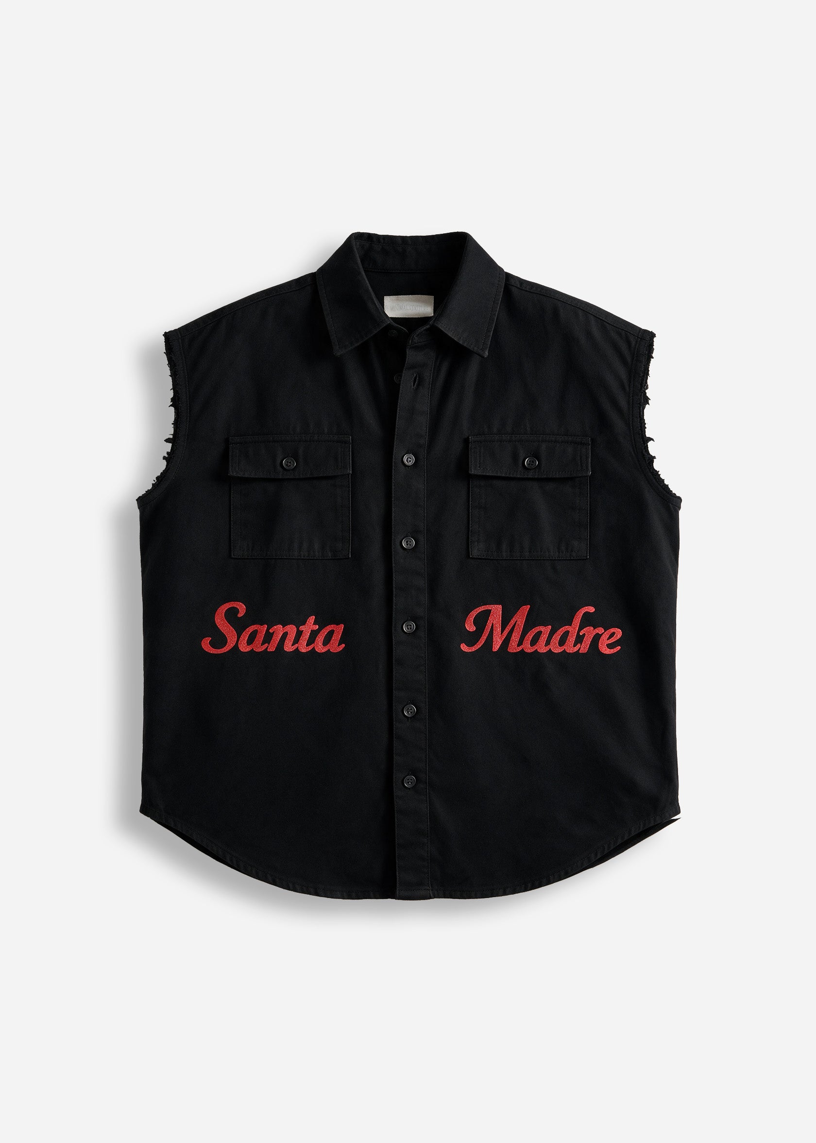 Camicia smanicata “Santa Madre” – Black