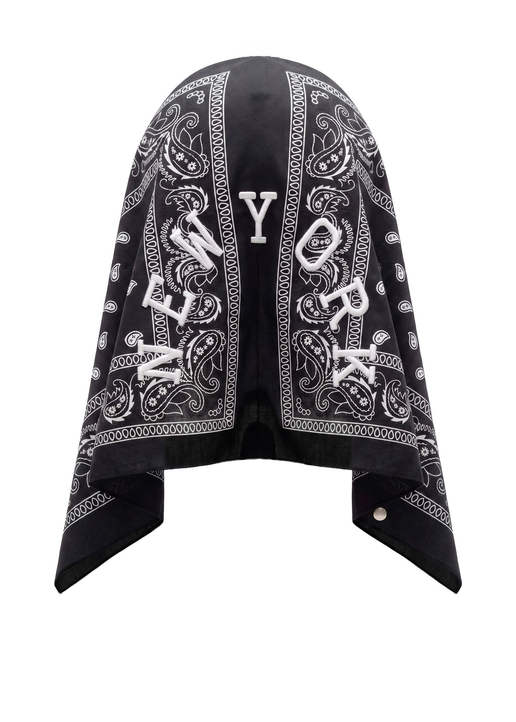 Berretto con bandana ricamata Black