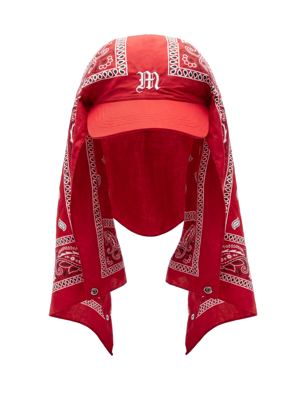 Berretto con bandana ricamata Red