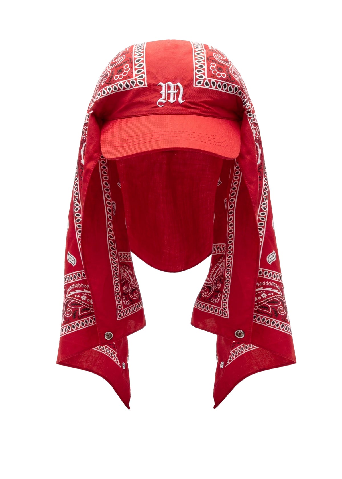 Berretto con bandana ricamata Red