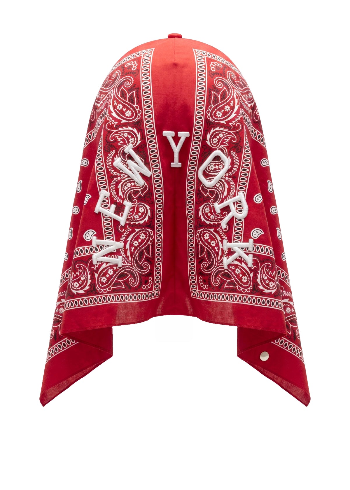 Berretto con bandana ricamata Red