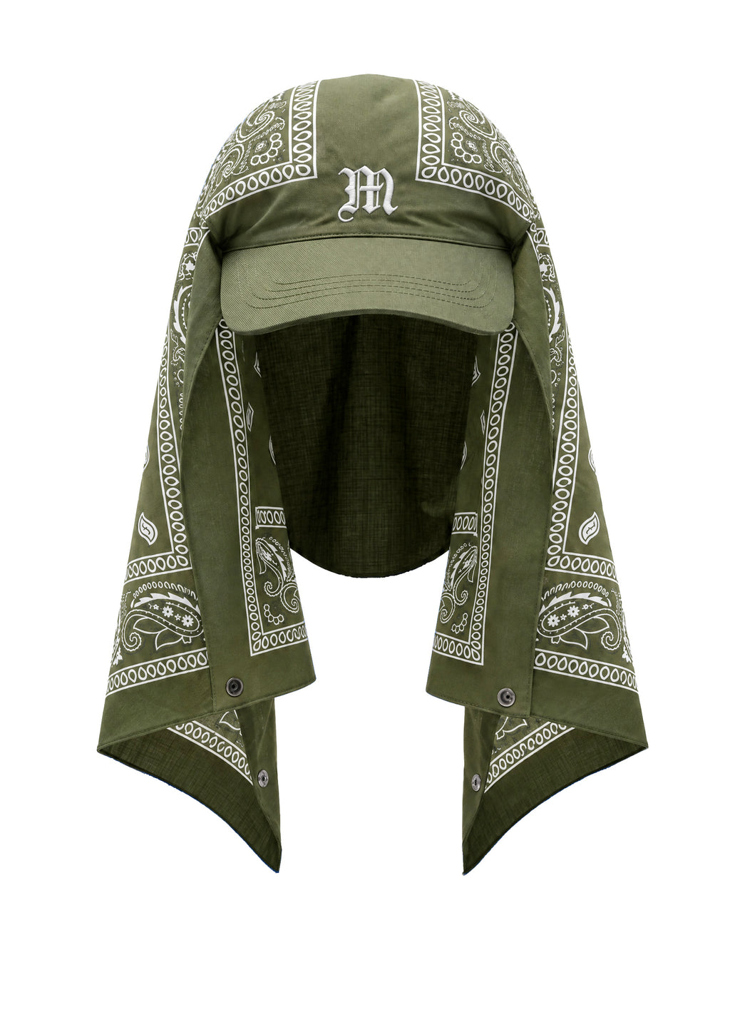 Berretto con bandana ricamata Green