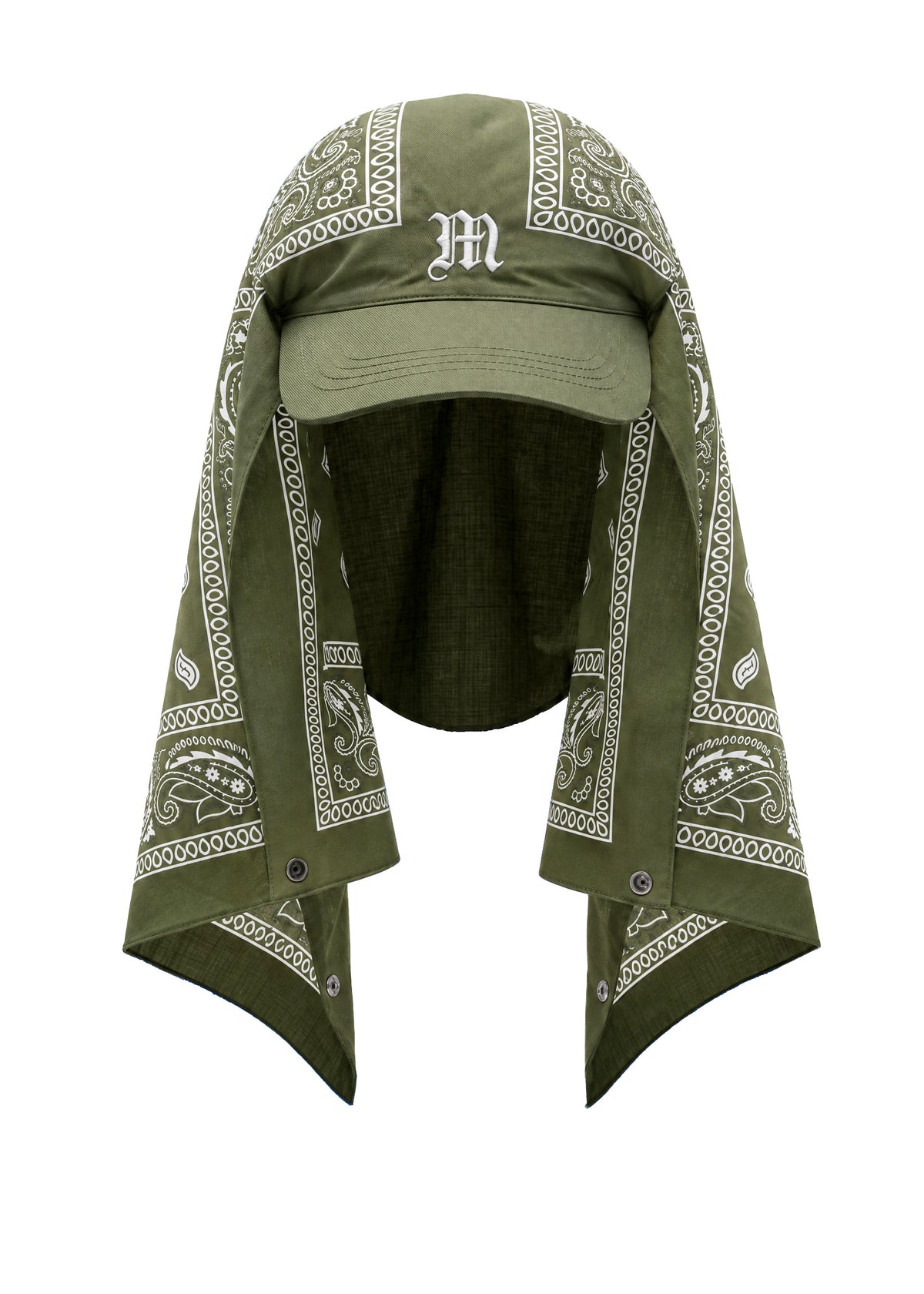Berretto con bandana ricamata Green