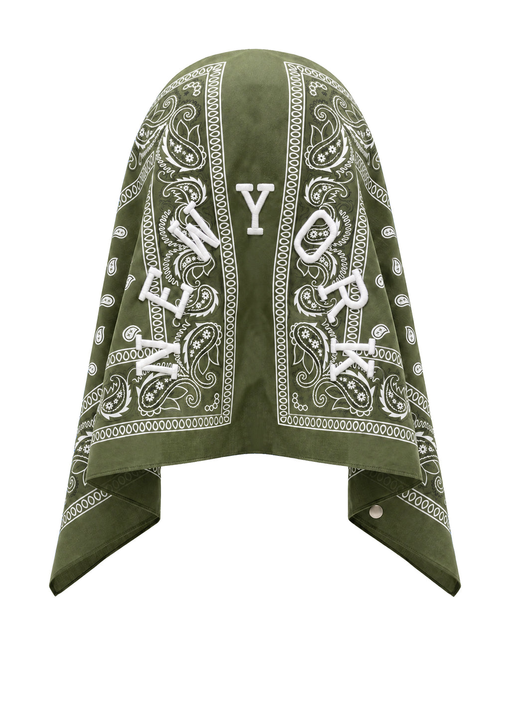 Berretto con bandana ricamata Green