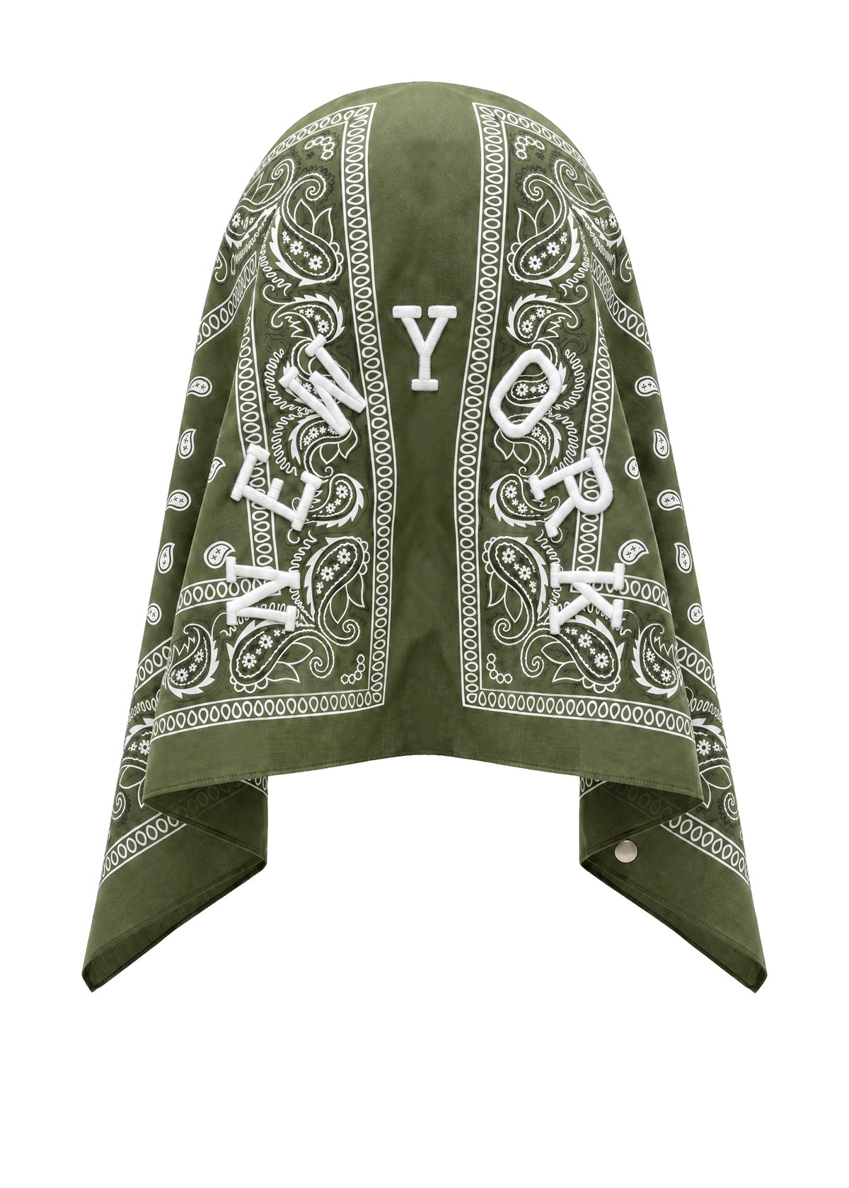 Berretto con bandana ricamata Green