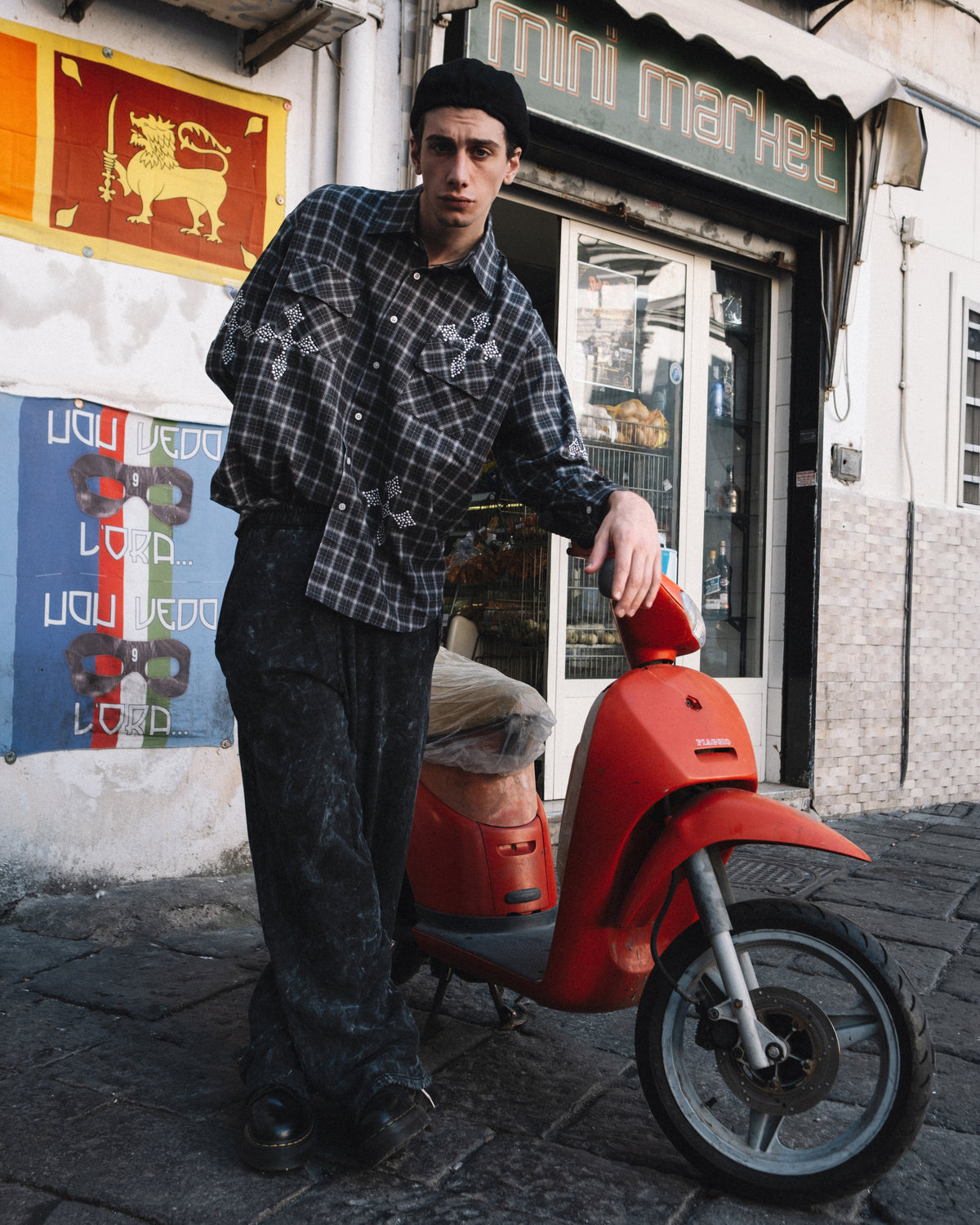 Pantalone washed Black
