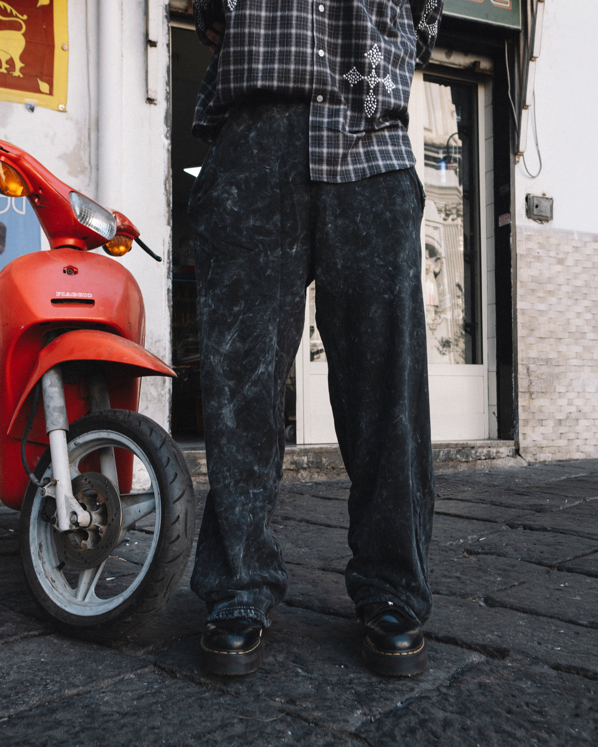 Pantalone washed Black