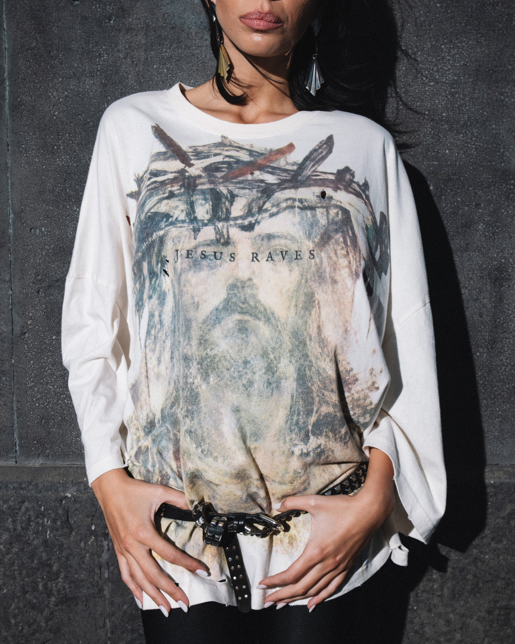 T-shirt stampa fronte/retro Jesus Cream