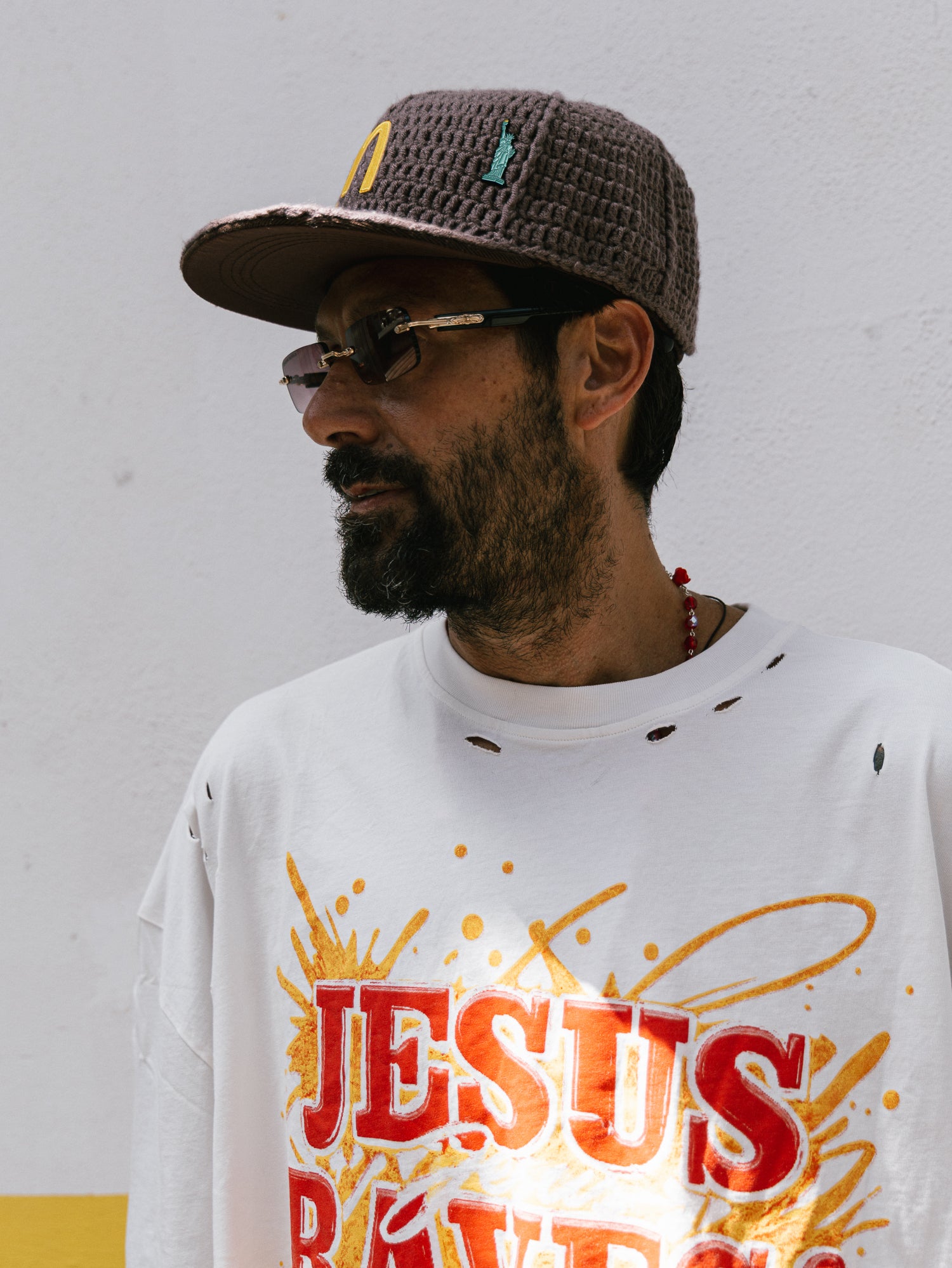 T-Shirt Oversize “Jesus Saves” White