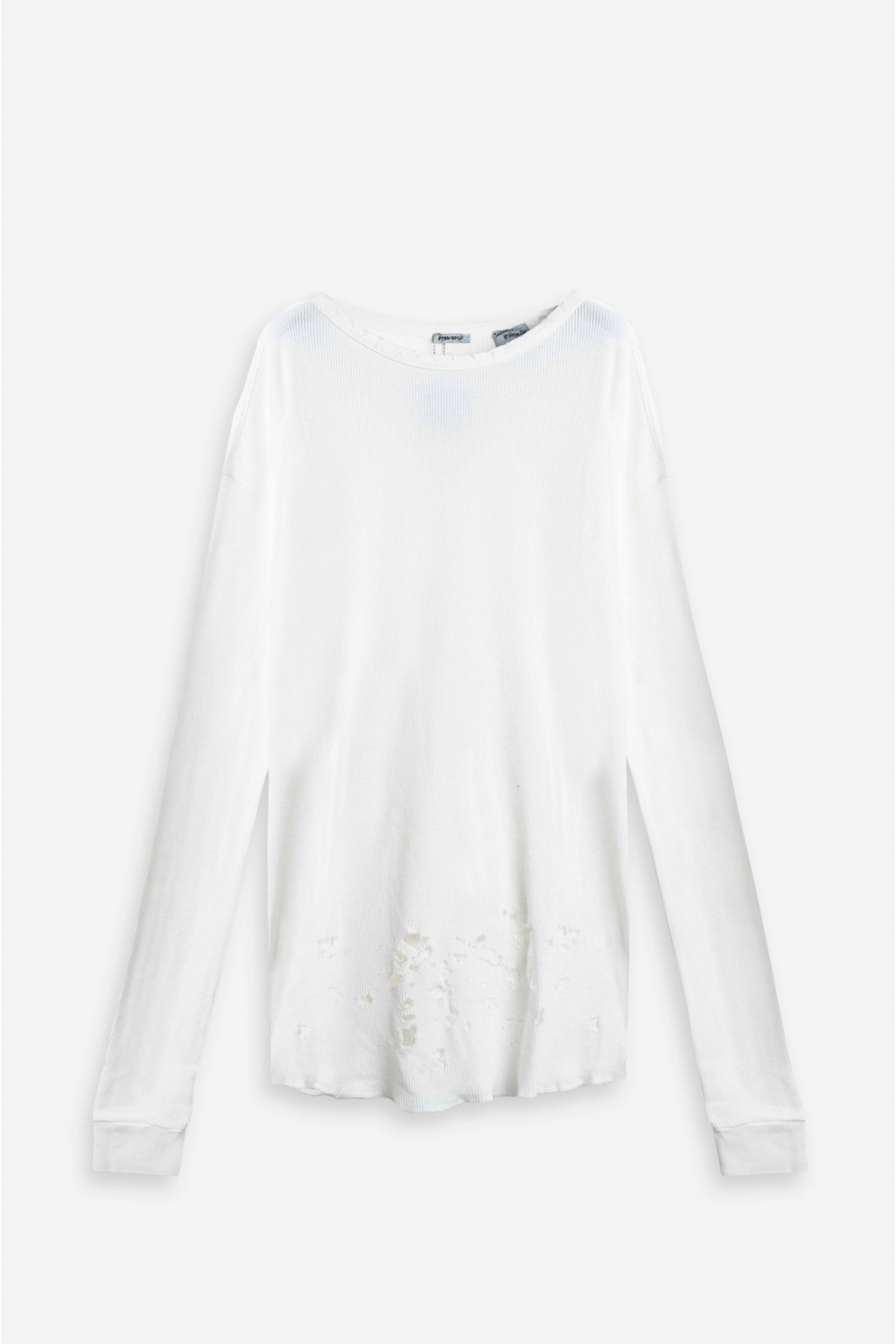 Raw Edge Longsleeve White