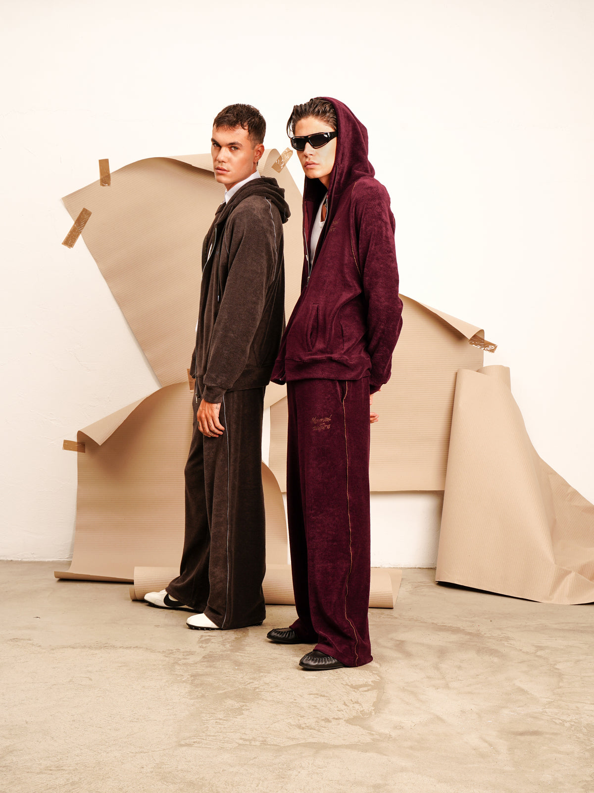 Tuta Velour con ricami Brown