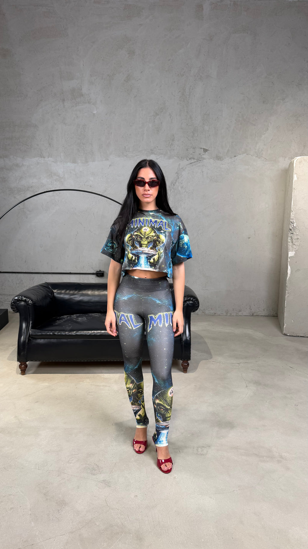 T-shirt Crop Alien