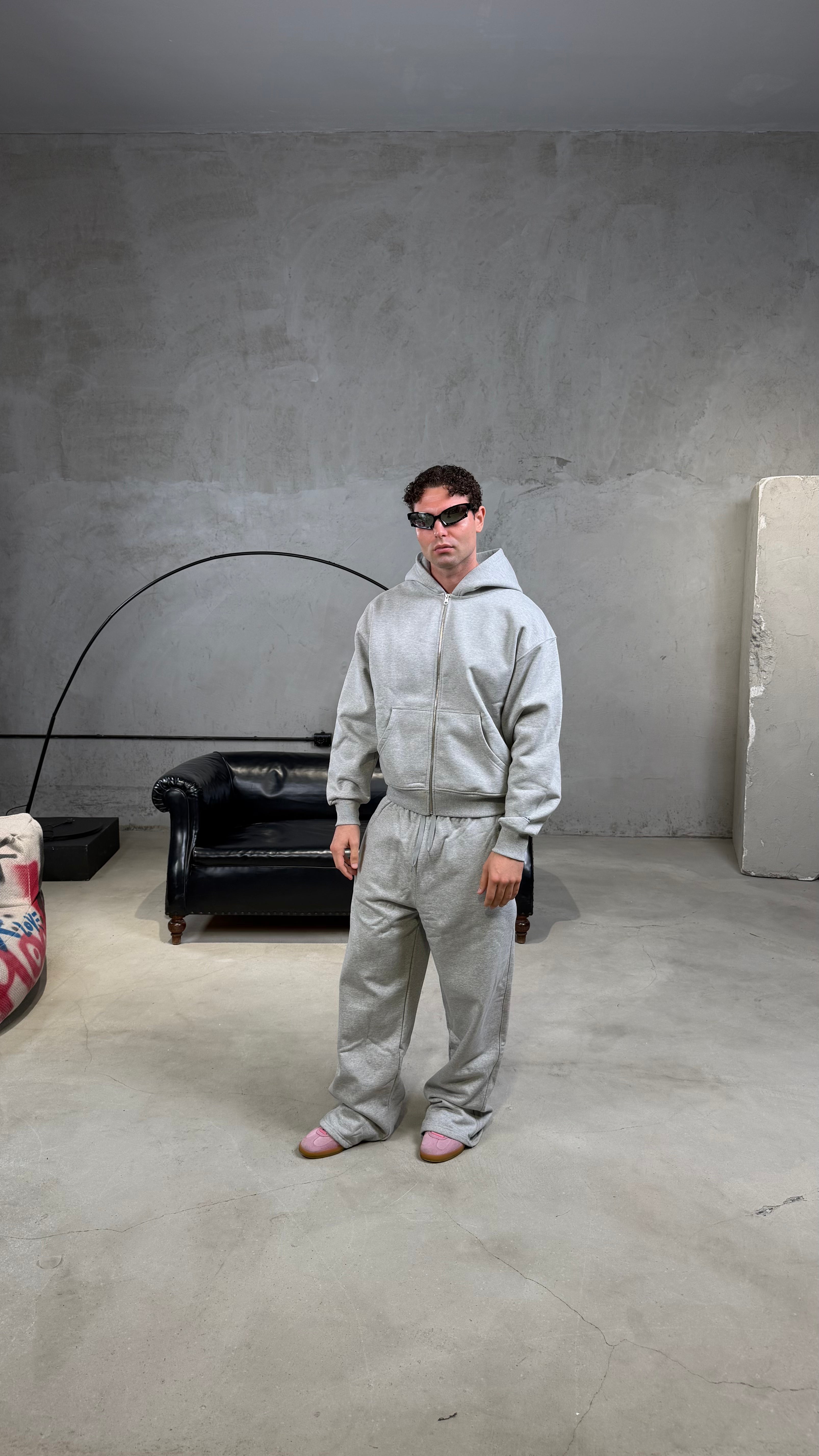 Felpa zip tracksuit tex premium Grey