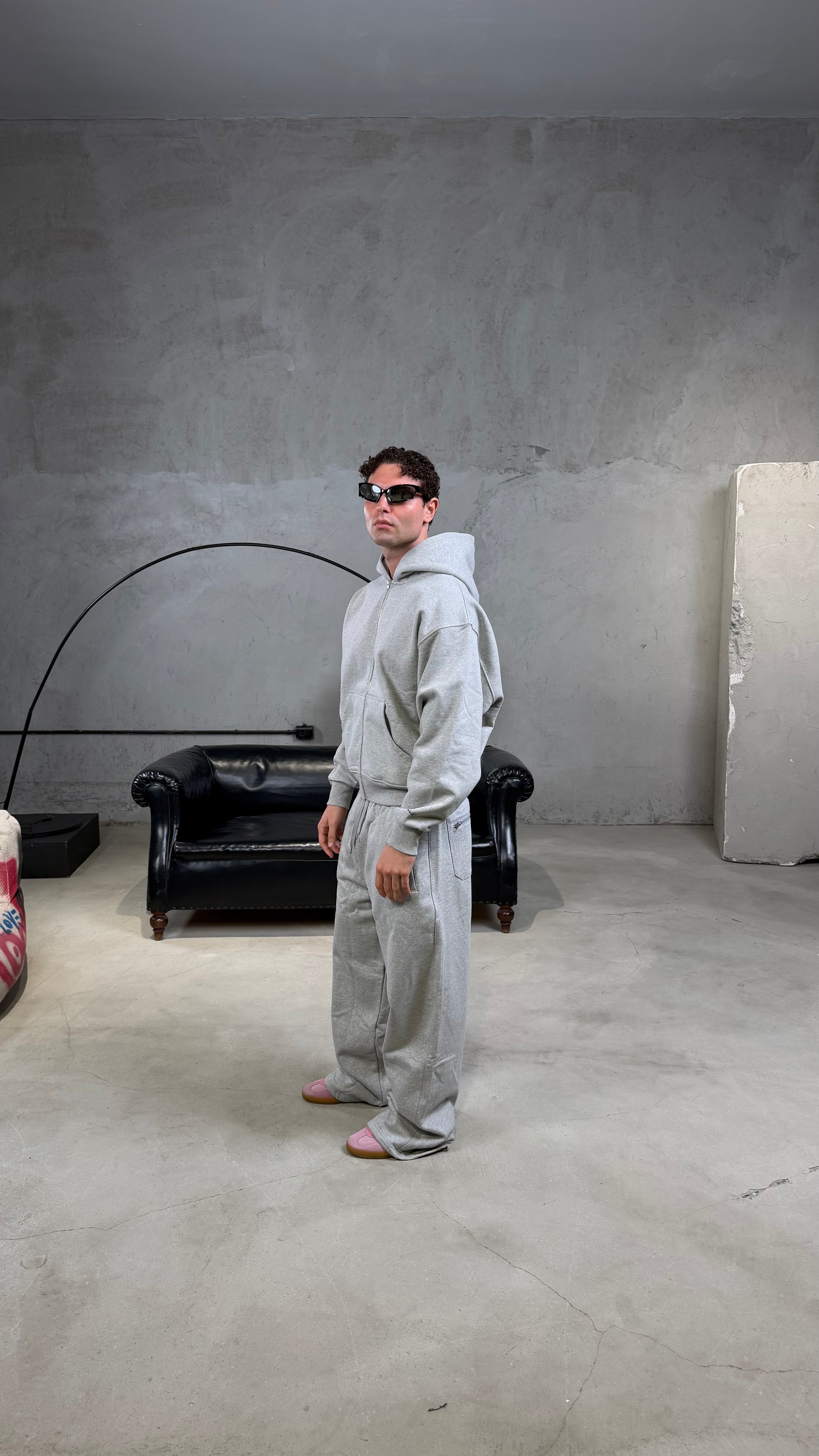 Felpa zip tracksuit tex premium Grey