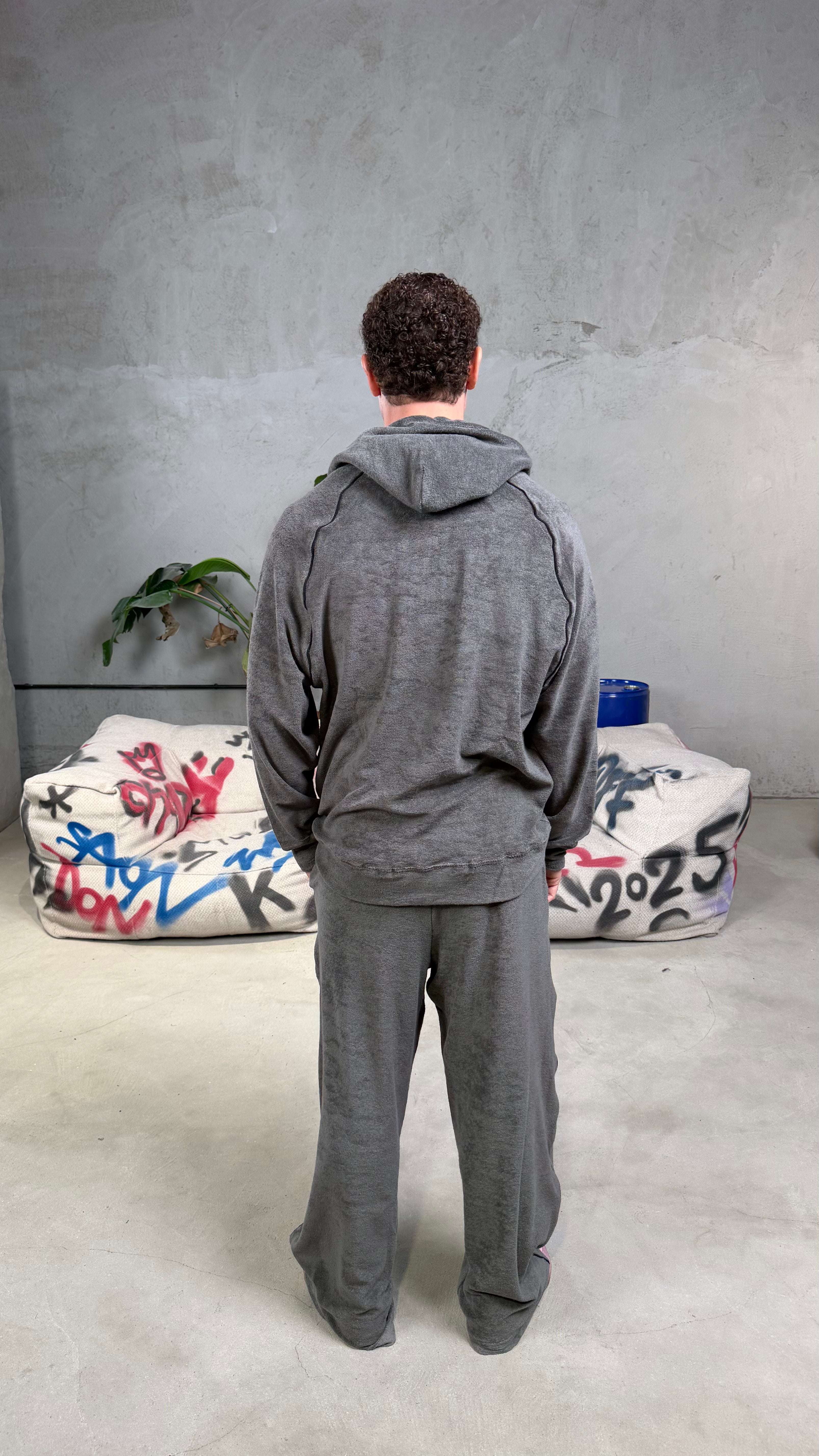 Tuta Velour con ricami Grey