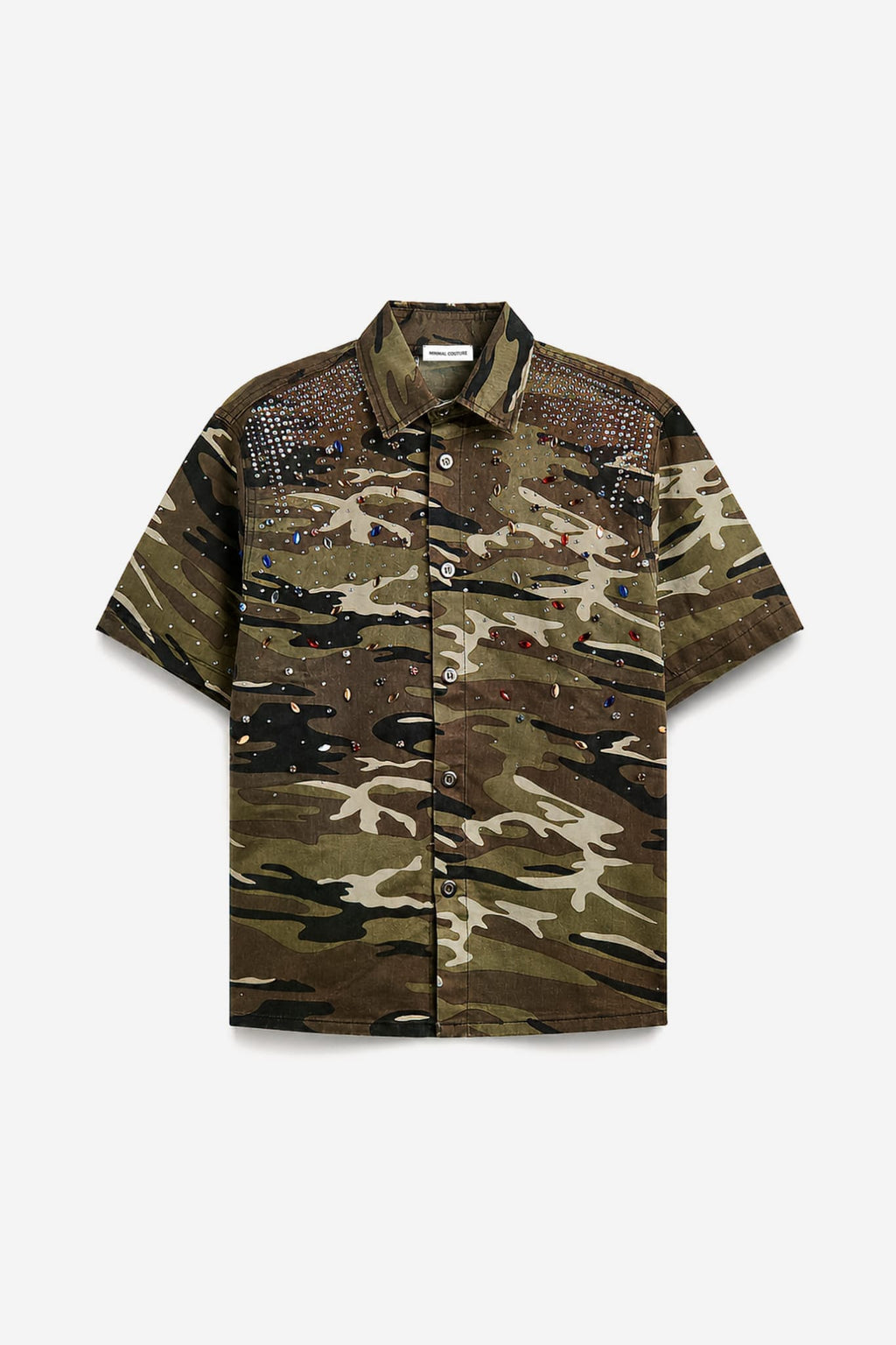 Camicia Oversize Camouflage Crystal