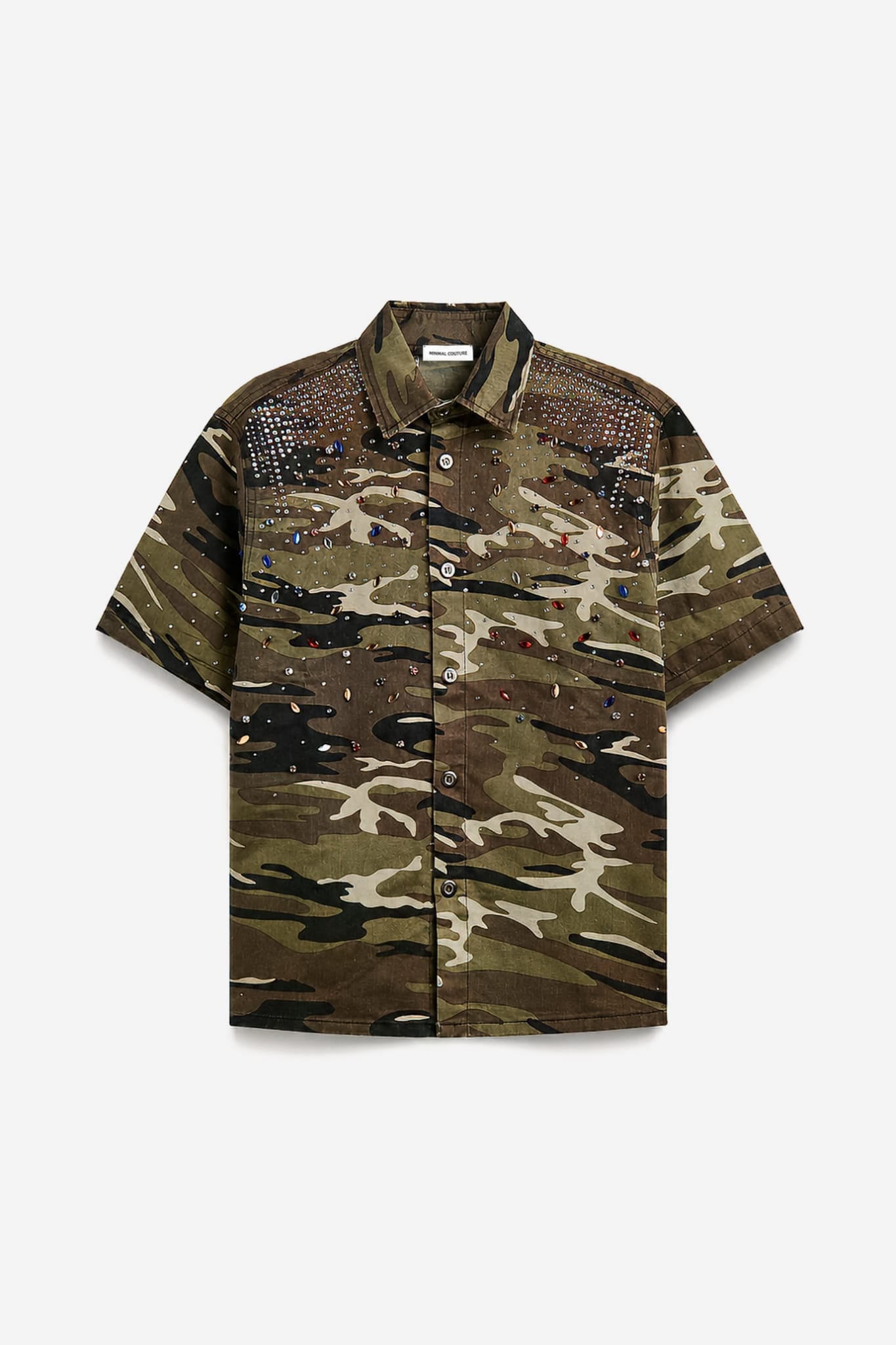 Camicia Oversize Camouflage Crystal