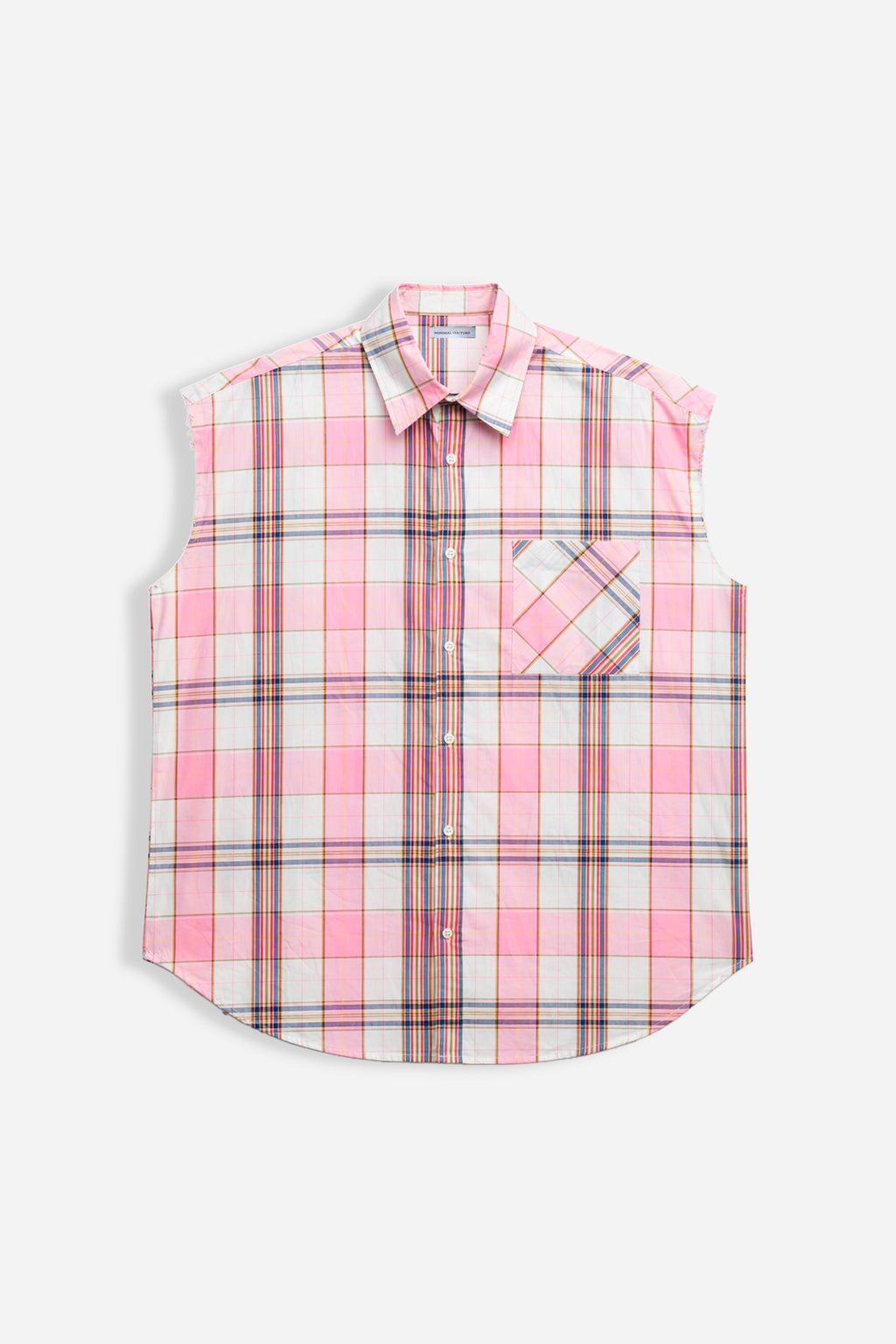 Camicia smanicata Quadri Pink
