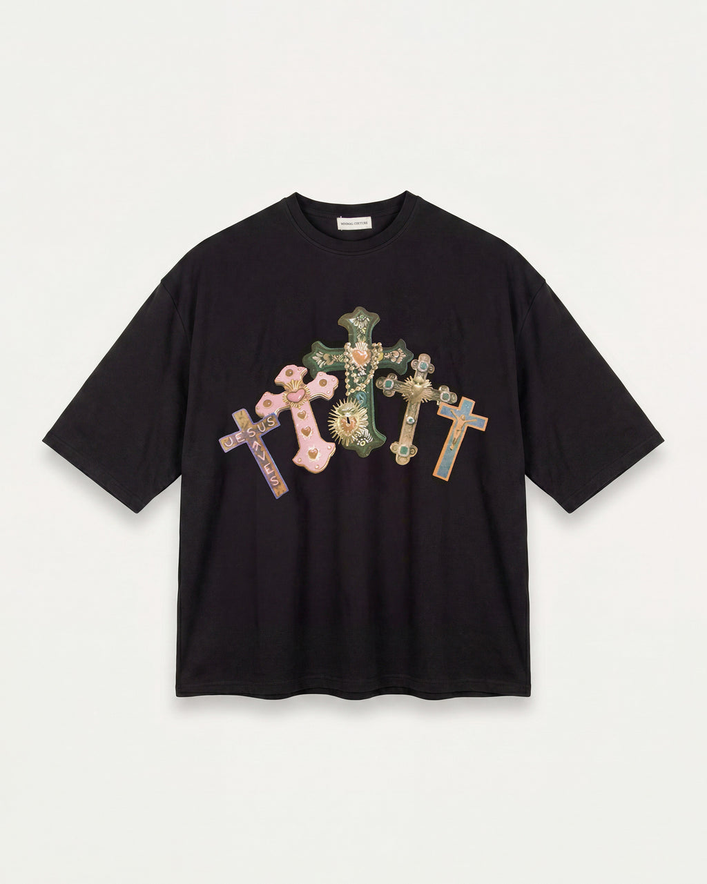 T-shirt Croci color Black