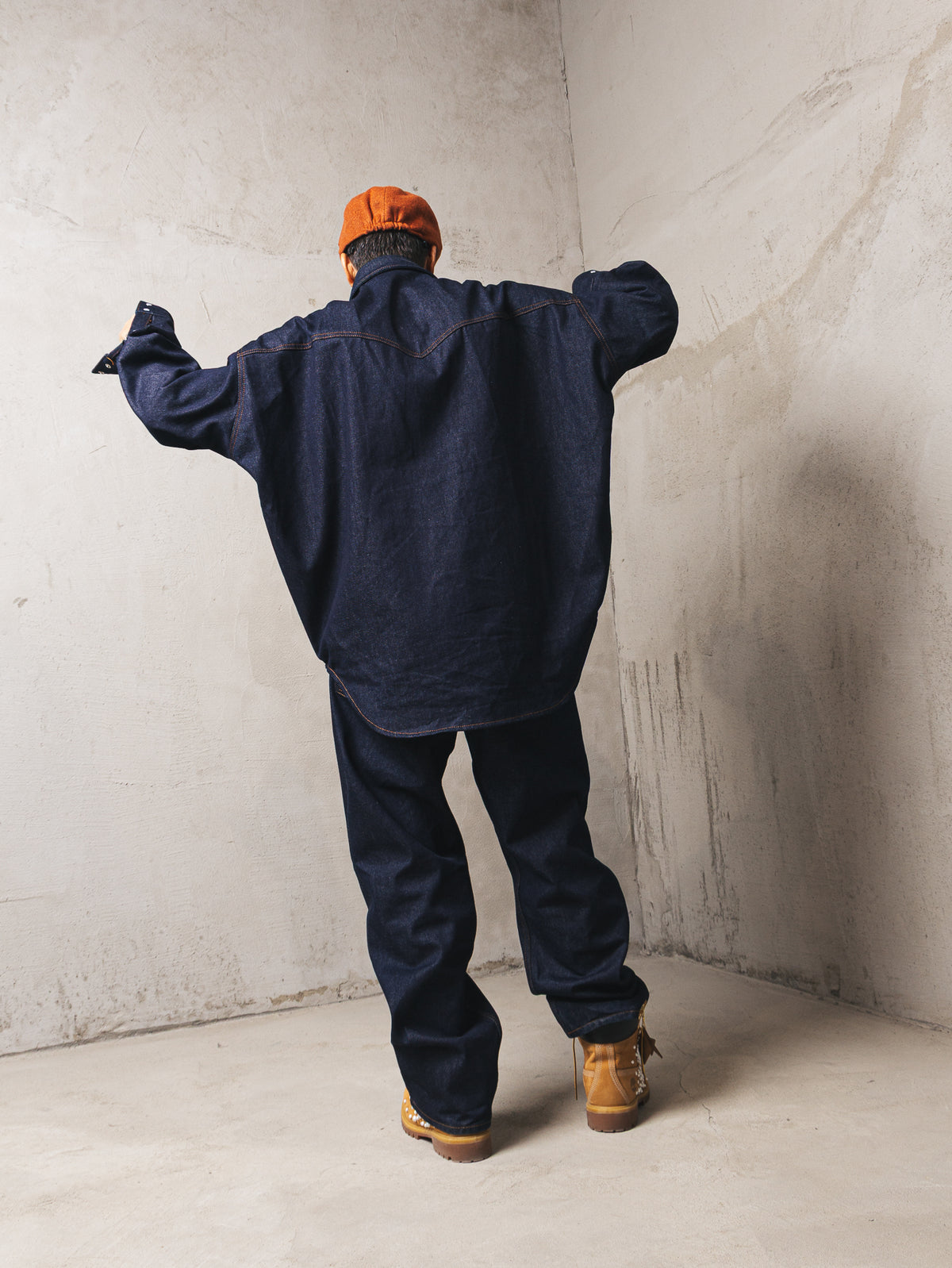 Maxishirt in denim Blue