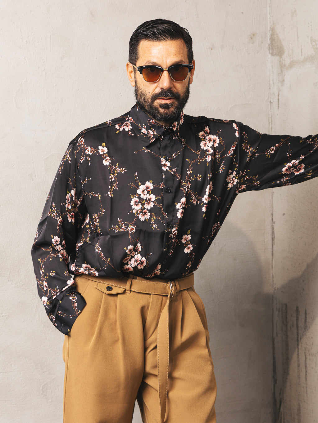 Camicia Fantasia Tiger Black
