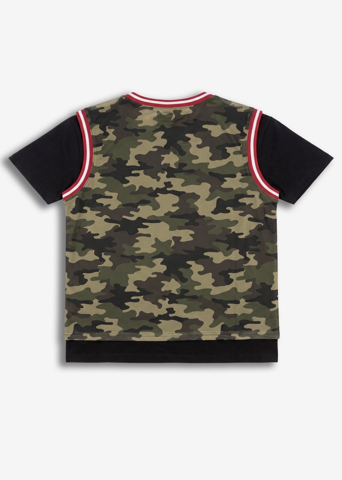 T-shirt con canotta camo e stampa Dream Black
