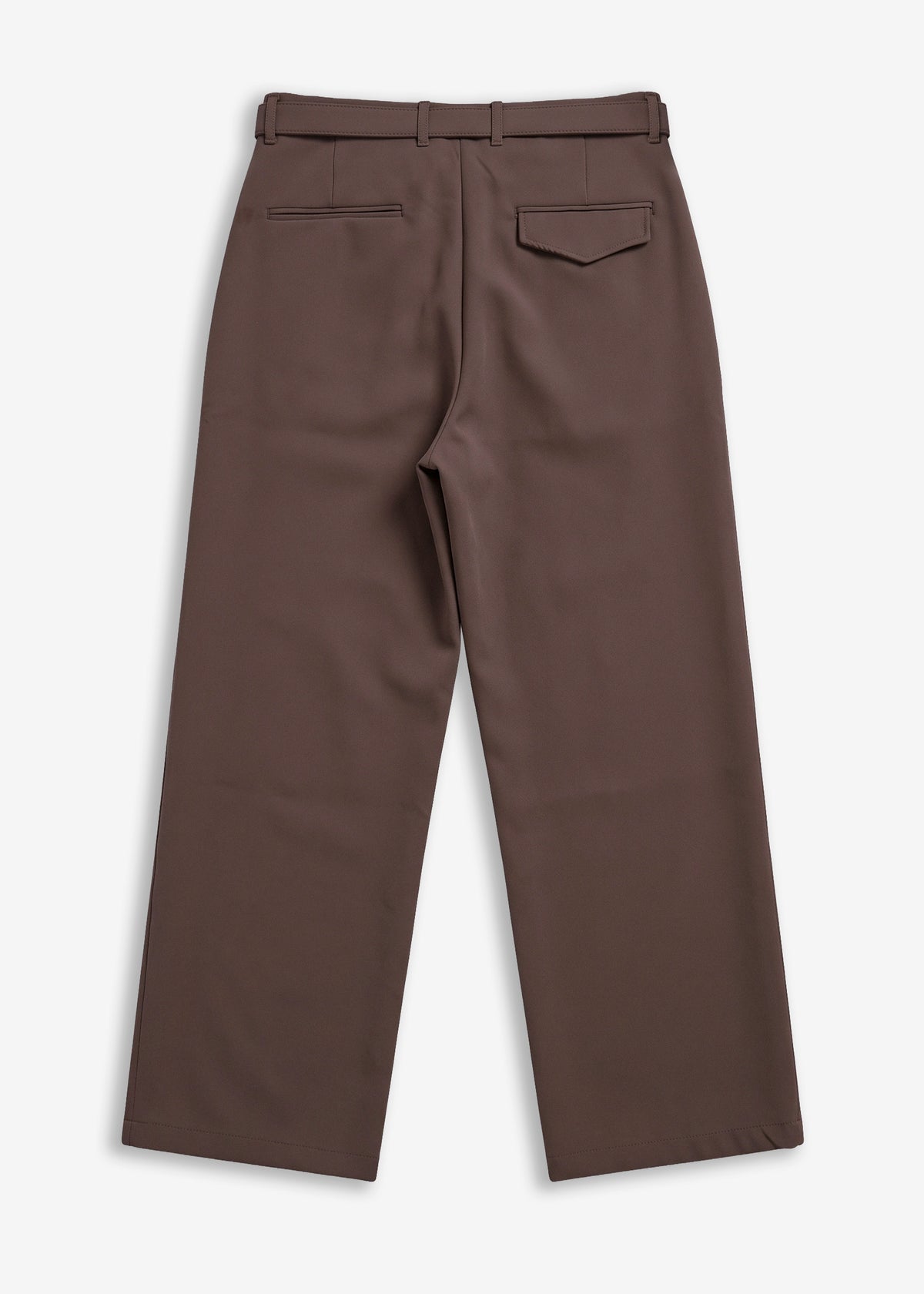 Pantalone classico sartoriale con cinturino Brown