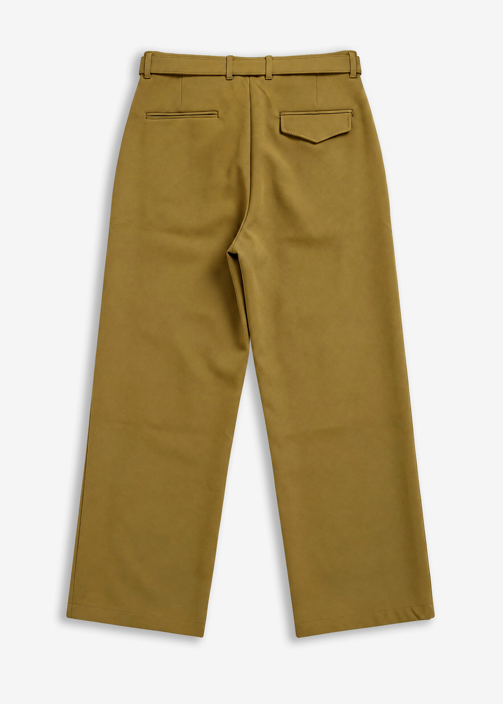 Pantalone classico sartoriale con cinturino Senape