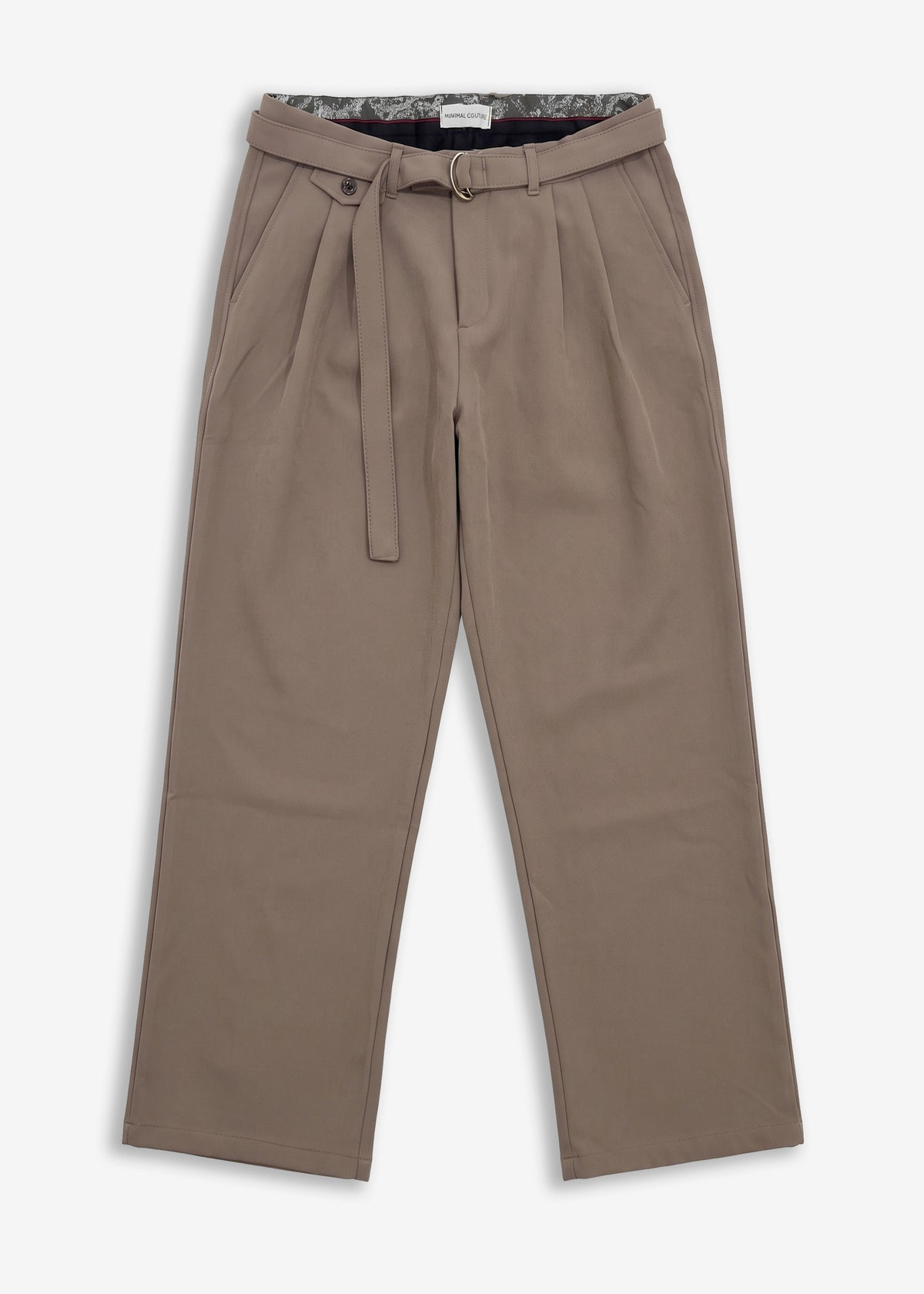 Pantalone classico sartoriale con cinturino Beige