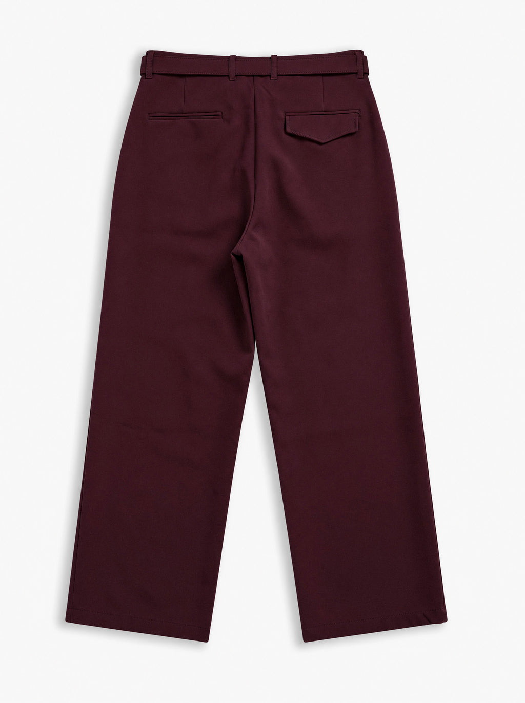 Pantalone classico sartoriale con cinturino Bordeaux