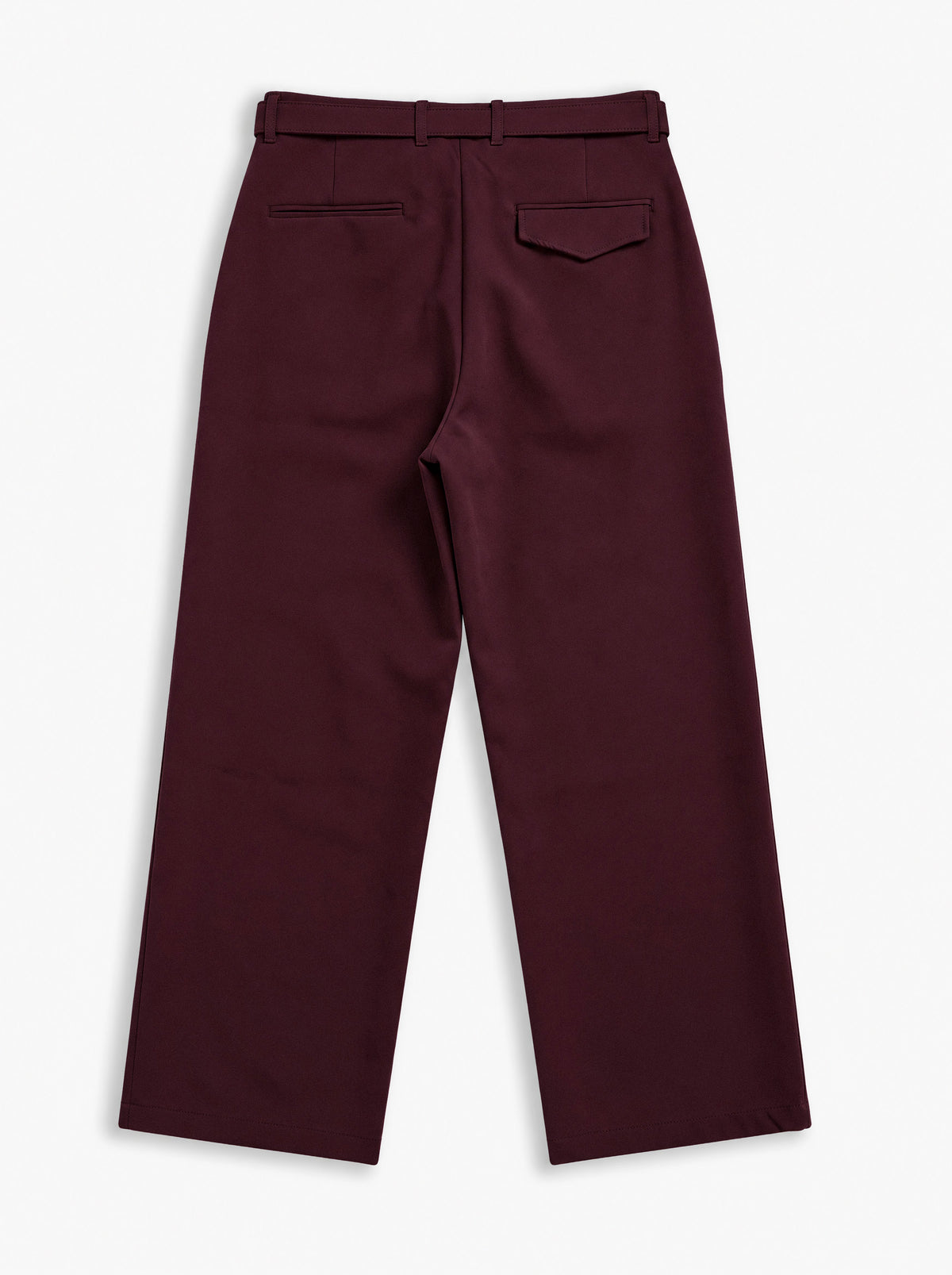 Pantalone classico sartoriale con cinturino Bordeaux