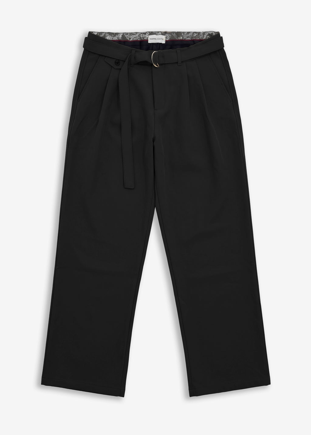 Pantalone classico sartoriale con cinturino Black