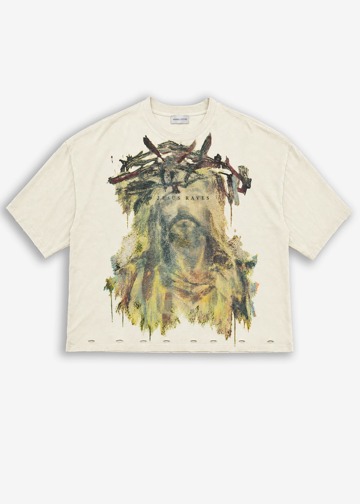 T-shirt stampa fronte/retro Jesus Cream