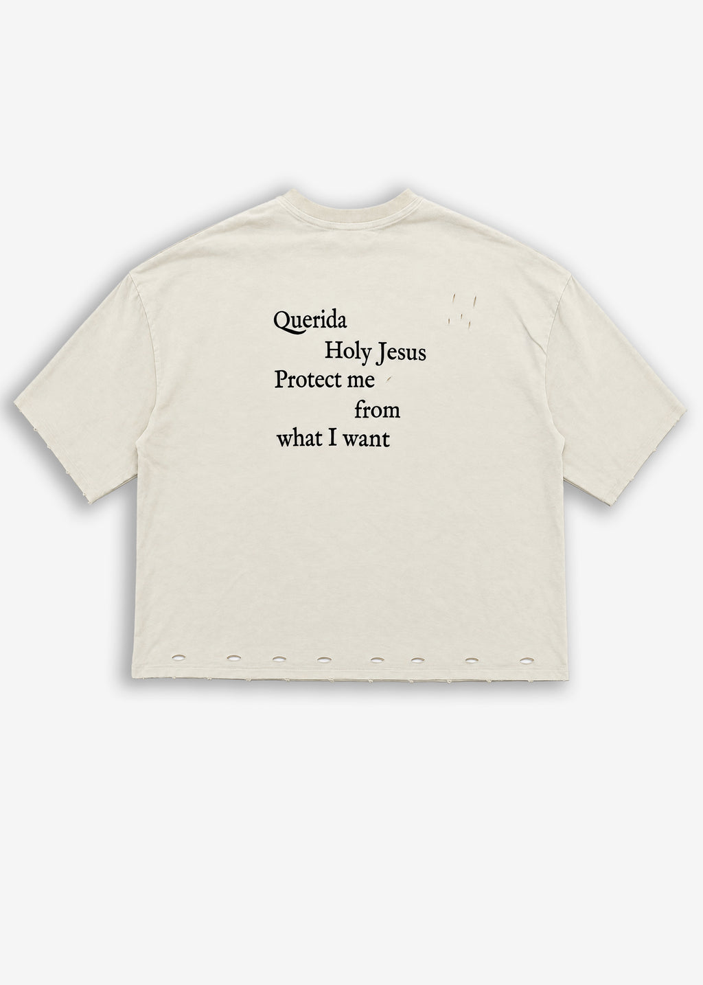 T-shirt stampa fronte/retro Jesus Cream