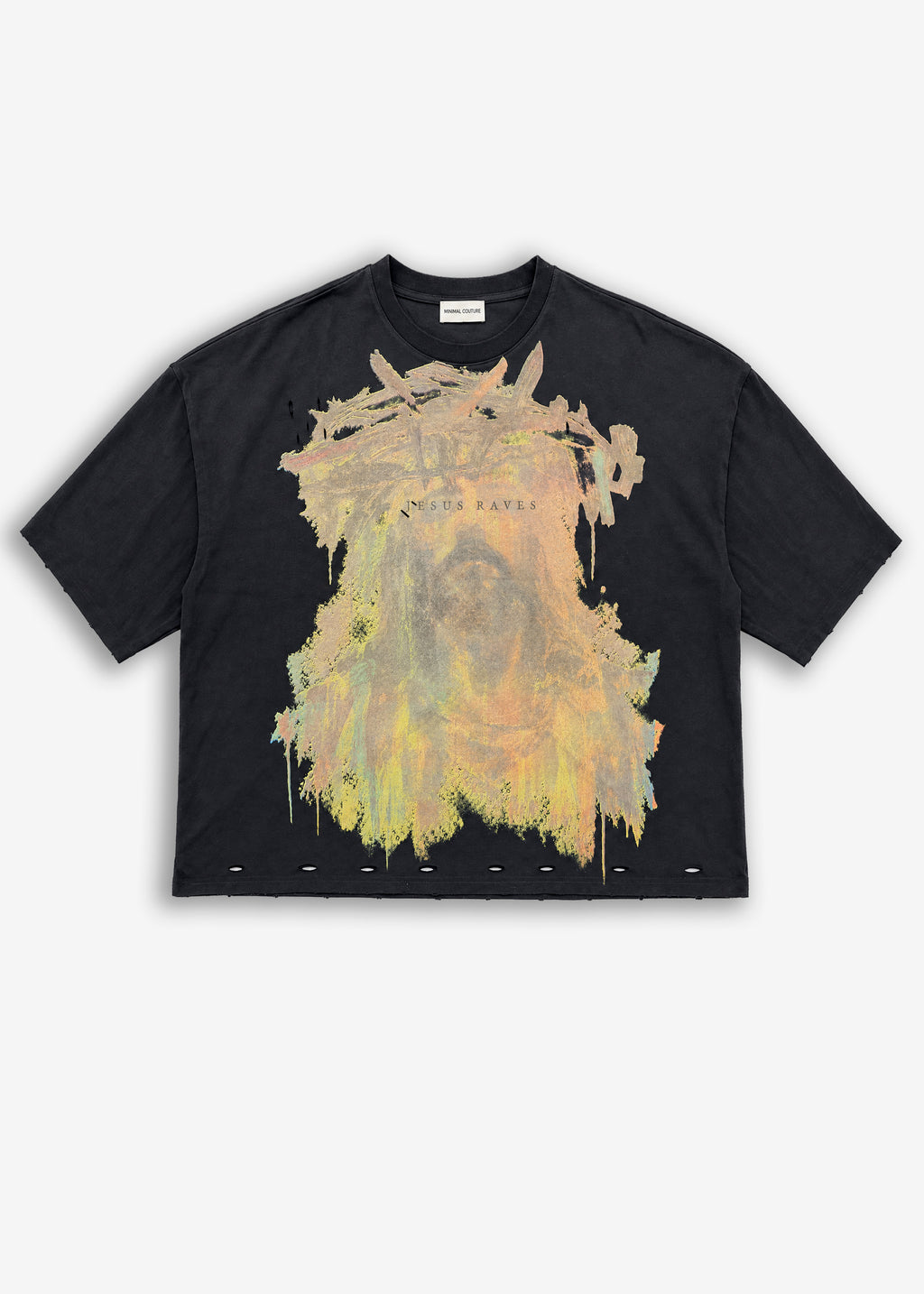 T-shirt stampa fronte/retro Jesus Black