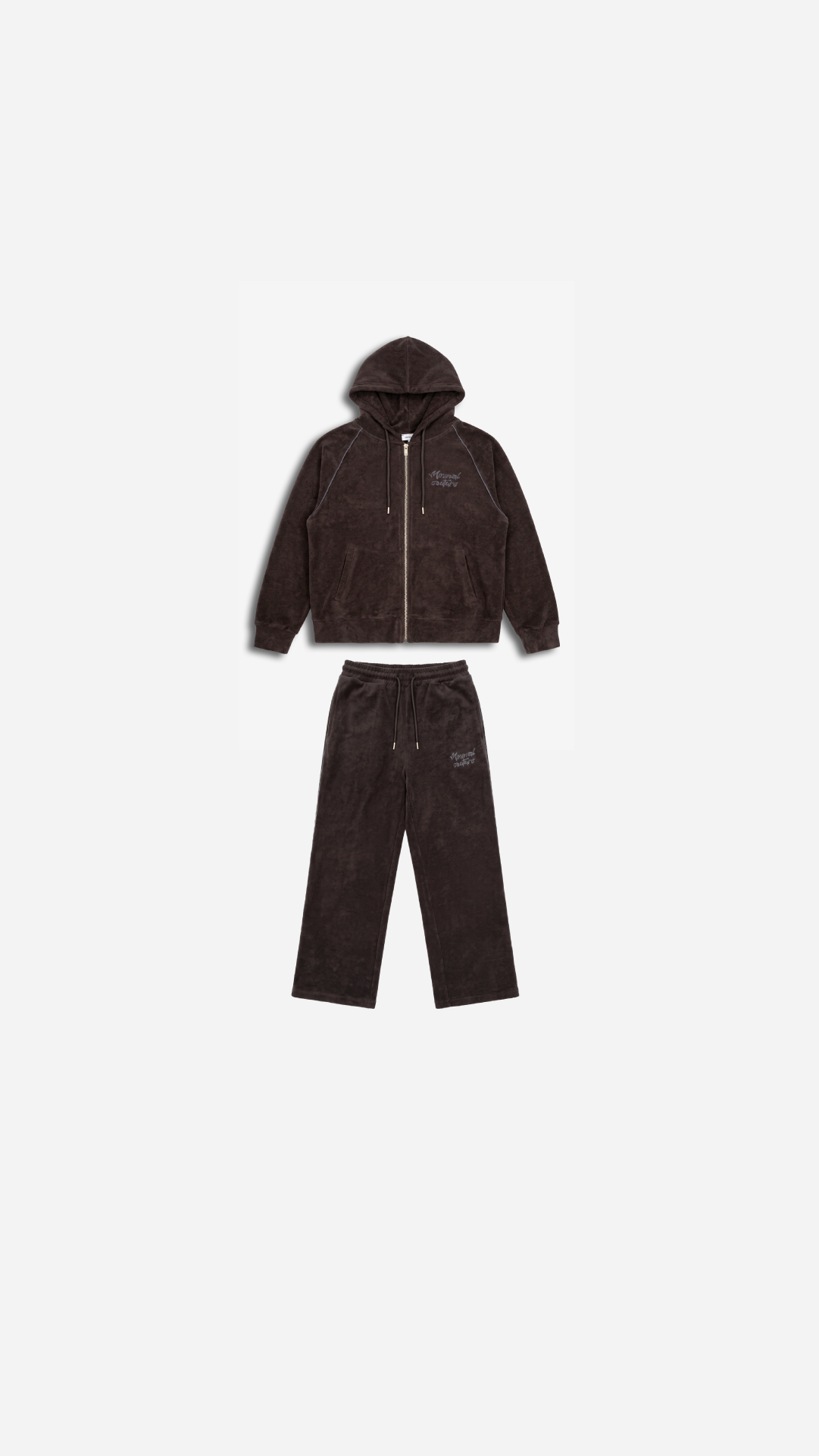 Tuta Velour con ricami Brown