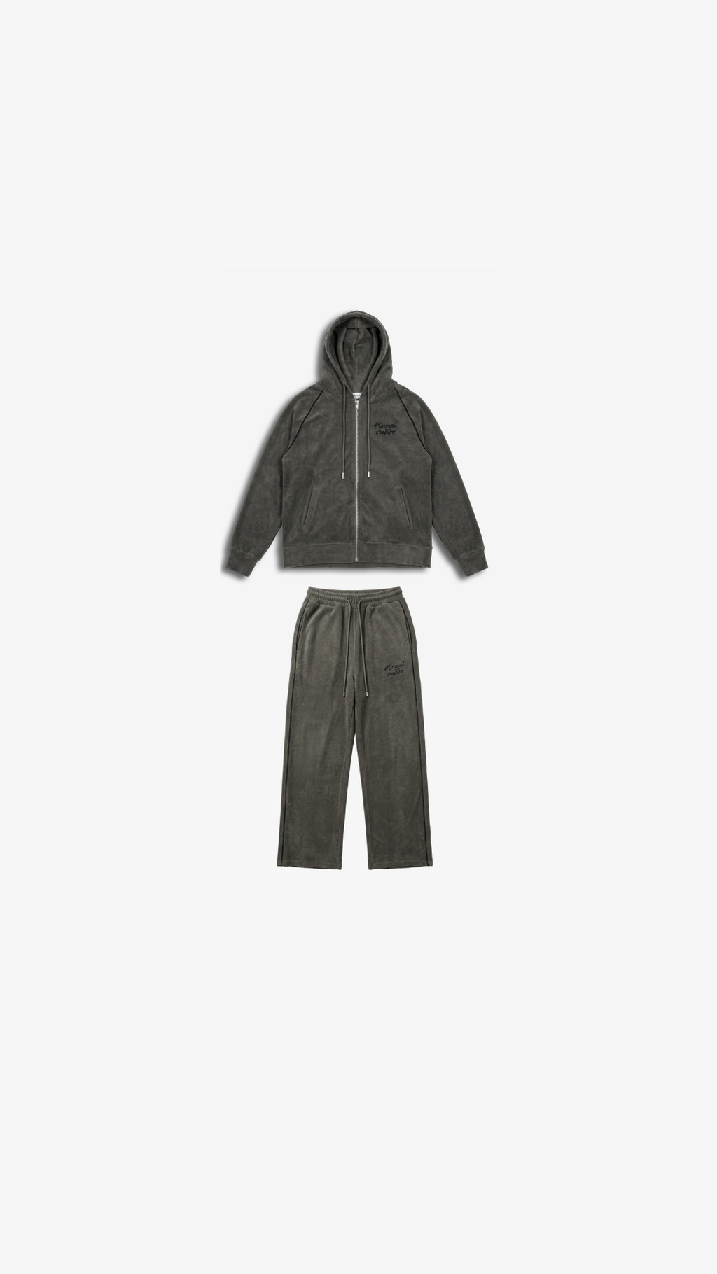 Tuta Velour con ricami Grey